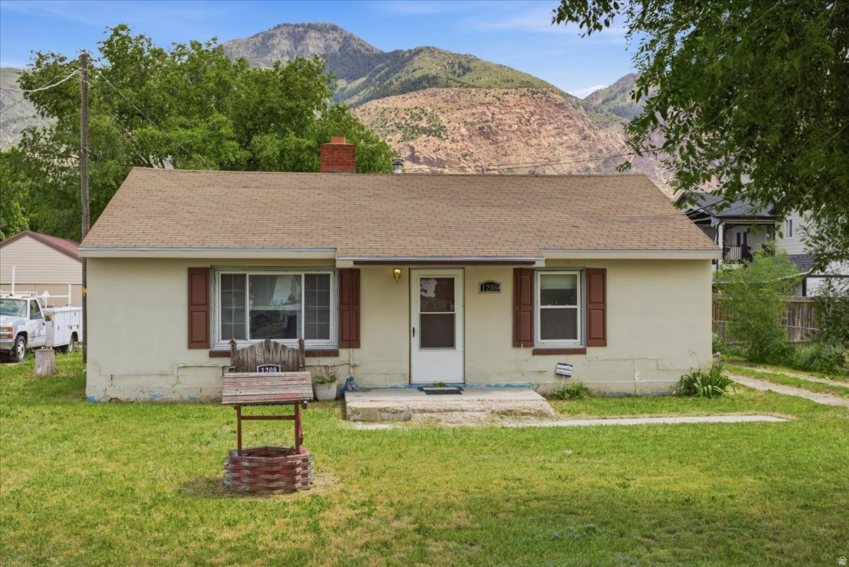 2 bedroom, 1 bathroom single family home on a quarter acre lot in Ogden!  Newer high efficiency furnace, EZ clean vinyl windows and an updated electric panel!  This charming home offers early back yard shade and mountain views. The solar system is owned and included with this home. Nice cinder-block shed in the backyard.  This home is in need of some TLC.  Schedule your showing today!