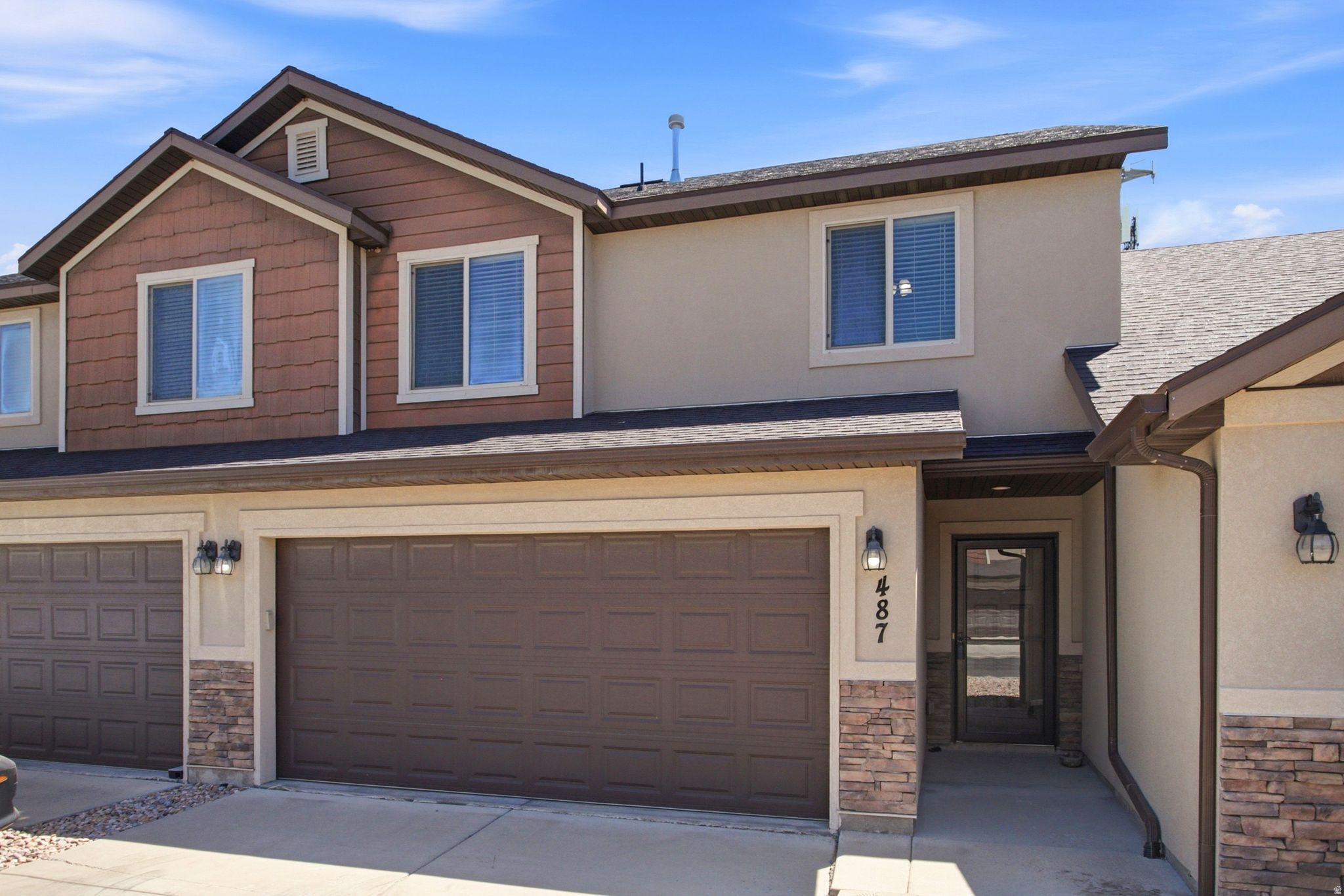 Beautiful townhome in the Spanish Trails community! Upgrades completed within the last 3 years include NEW LVP flooring throughout, refrigerator, microwave, stove/oven, granite composite sink, bedroom ceiling fans with remotes, insulated garage door with camera, and water softener. Enjoy incredible mountain views from your private patio with no neighbors behind home and a gate accessing walking trails, close to Russell Swenson Ballpark, Spanish Fork Sports Park, tennis courts, and playgrounds. Square footage figures are provided as a courtesy estimate only and were obtained from county record.  Buyer is advised to obtain an independent measurement.