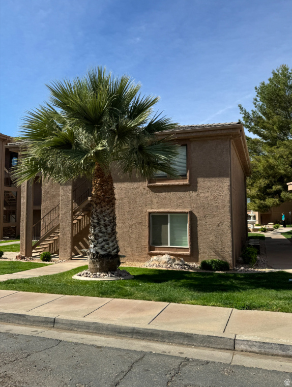 Welcome to your perfect investment opportunity and desert retreat in the highly sought-after Sports Village community of St. George. It is a fully furnished 1 bedroom, 1 bathroom turnkey condo and ready for immediate use as a nightly rental, second home or full-time residence. The condo features an open living area, a fully equipped kitchen, and a private deck overlooking a park like setting and large water fountain. The spacious bedroom and bathroom provide a relaxing retreat after a day of adventure. It also includes a 1-car garage with new garage door. Sports Village is one of the few communities in St. George approved for nightly rentals, making this property an excellent income-producing opportunity. The resort-style amenities are unmatched, including pools, hot tubs, tennis and pickle ball courts, racquetball courts, fitness centers, clubhouse, mini golf, playground, and beautifully maintained grounds. Located in the desirable Green Valley area, you're just minutes from world-class hiking and biking, Snow Canyon State Park, Tuacahn Amphitheatre, and a short drive to Zion National Park. Whether you are looking for a low-maintenance investment property or a personal get away, this turnkey condo offers flexibility, strong rental potential, and resort-style living.