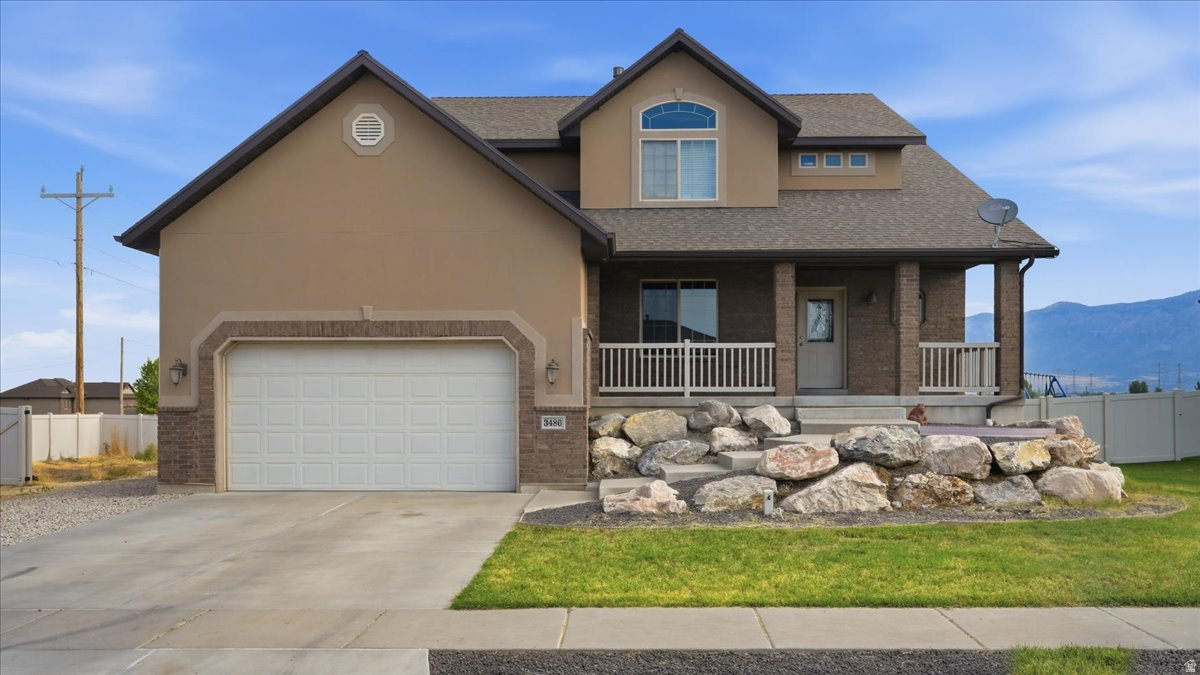 You'll love this beautiful 2-story home situated on a corner lot with a welcoming covered front porch, RV parking, and no backyard neighbors. Inside, you'll find a flexible formal living room that also makes a great home office, along with a cozy family room featuring a fireplace. The kitchen is well-equipped with stainless steel appliances, a gas range with double ovens, granite countertops, a tile backsplash, and an undermount sink. The main floor also includes a laundry room and convenient half bath. Upstairs offers generously sized bedrooms, including a spacious primary suite with a walk-in closet, separate tub and shower, and plenty of room to unwind. The unfinished daylight basement provides endless opportunities to create the space you've been dreaming of, plus there's a large cold storage room. Outside, the expansive backyard is ready for your personal touch, whether you envision a garden, play area, or outdoor entertaining space. Sq. footage per tax data records. Property facts are provided as a courtesy; Buyer to verify all information.