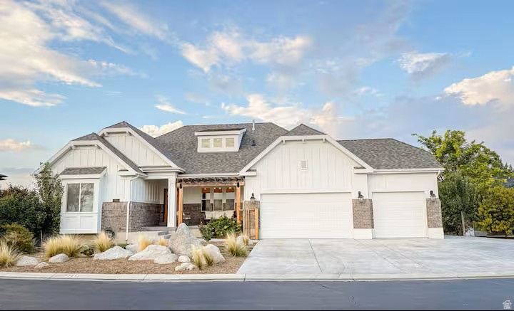 Luxury living at it's finest is found here, on the Sleepy Ridge Golf course in Vineyard Utah. Peacefully positioned with beautiful views of the golf course, Wasatch Mountains & the Utah Lake to the west. The home features spacious vaulted-ceilings, a full-featured gourmet kitchen, 7 bedrooms, 4.5 bathrooms and two living rooms with ample space for entertaining friends and creating lifetime family memories. Words do not do it justice, please view the photos to see all the elegance and beauty that adorns this rare find. All home furnishings may be purchased separately with the home. All details are deemed accurate, please verify.