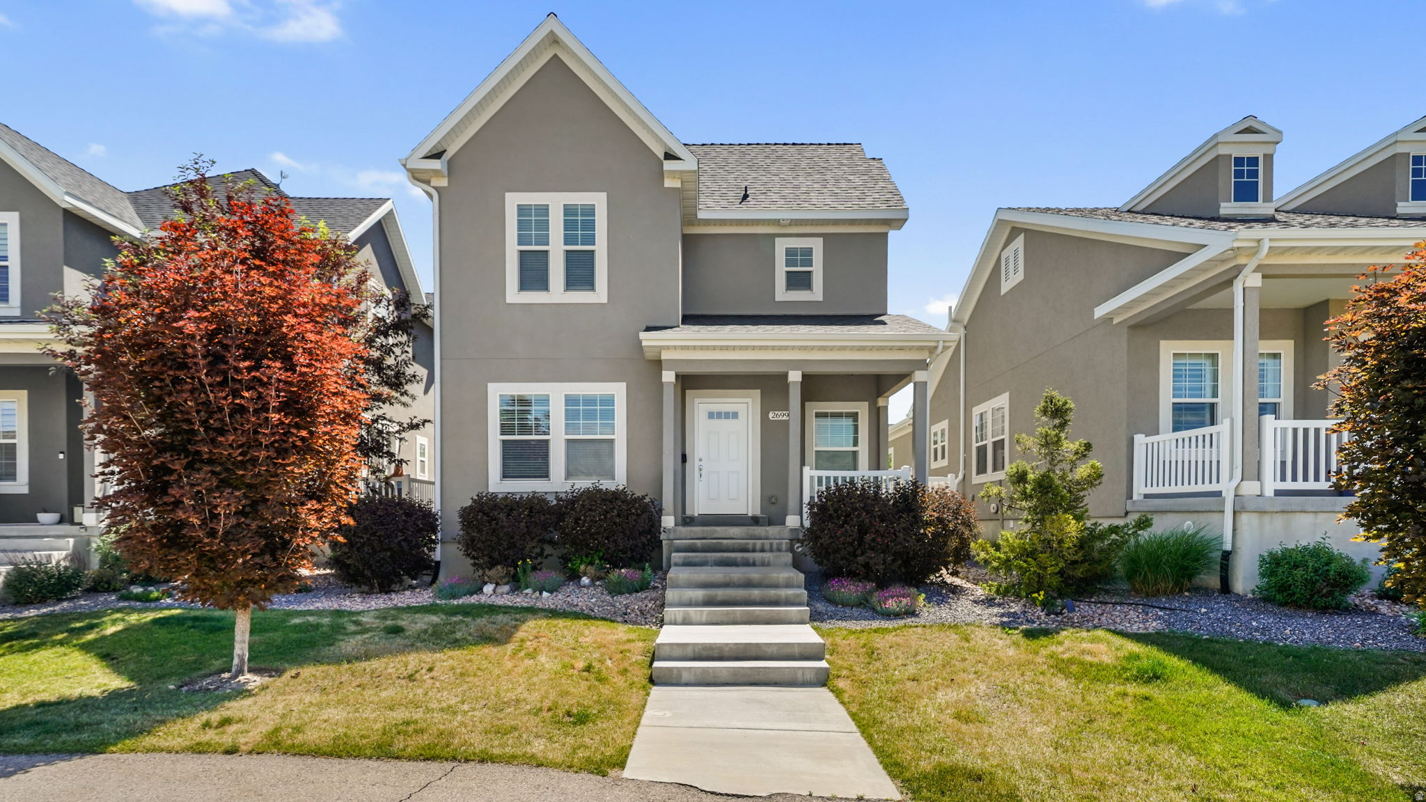 Welcome to this beautifully refreshed home in The Ridge - one of Lehi's most desirable communities. With brand new paint throughout, including the cabinets, and brand new carpet, this home is completely move-in ready.  One of the standout features of this property is its prime location directly across from Lehi City Park - a huge open green space right out your front door. Whether you're looking for room to play, walk the dog, or simply enjoy wide open views instead of another rooftop, this is a rare find in a neighborhood setting.  The spacious 2-story layout offers 4 bedrooms, 3 bathrooms, and a fully finished basement - plenty of room to live, work, and grow. The kitchen features granite countertops and a gas range, and the open patio is perfect for relaxing and taking in the mountain views.  The HOA covers full front and back landscaping and snow removal, so you can spend less time on maintenance and more time enjoying the community amenities - swim and tennis club, fitness center, pools, pickleball courts, and a clubhouse, all for just $119/month.  Located in the heart of Lehi with easy access to I-15, Silicon Slopes, shopping, dining, and top-rated Alpine School District schools - Fox Hollow Elementary, Lehi Jr. High, and Skyridge High School. The best of Utah Valley right at your doorstep.  Cash, Conventional, FHA, and VA offers welcome. Come see it today - this one won't last!  *Buyer and buyer's agent to verify all information including square footage, HOA details, schools, and any other material facts prior to closing.*