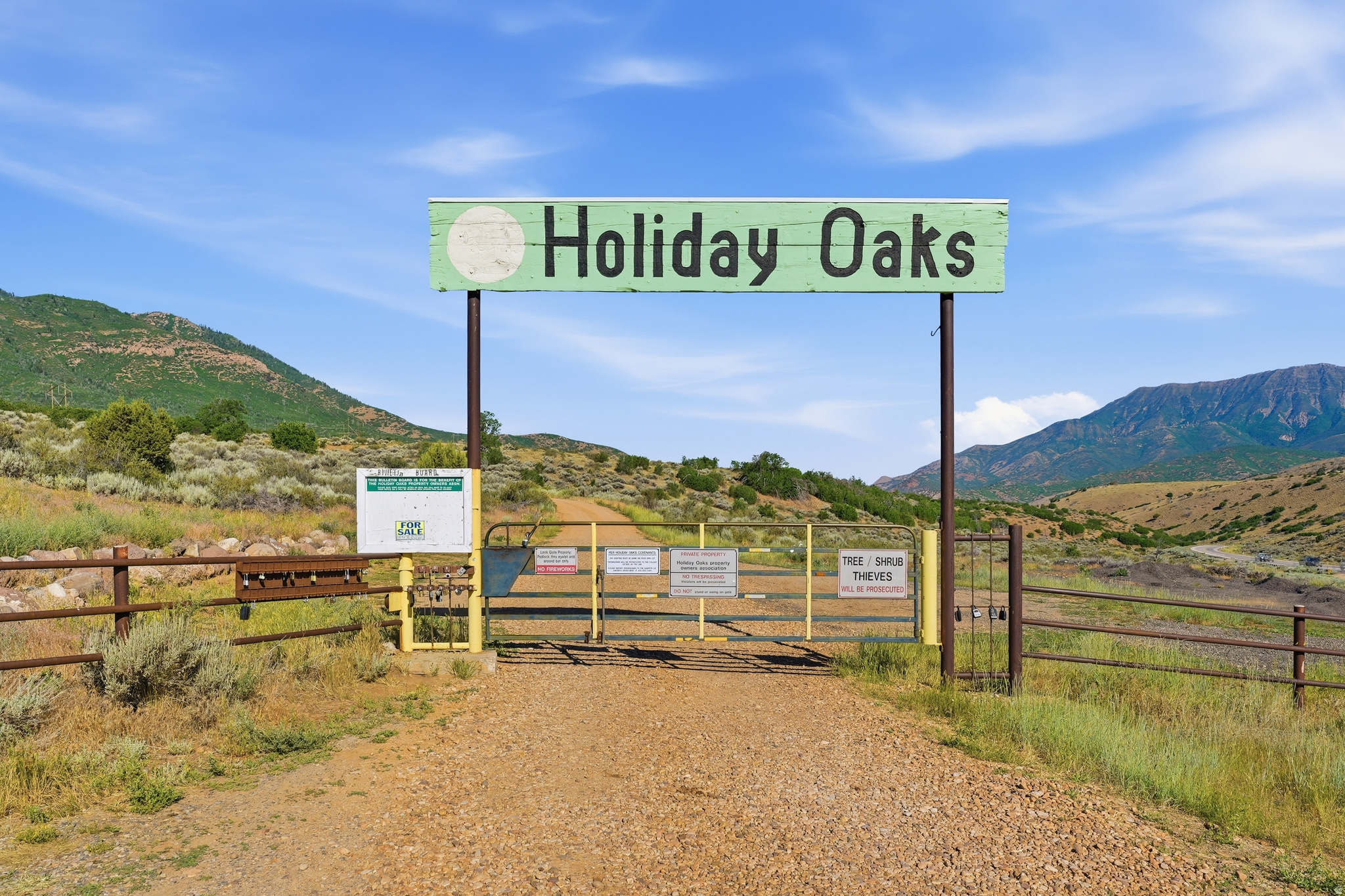 Welcome to The Overlook! Discover 10 acres of private recreational property in the desirable Holiday Oaks Estates, a gated mountain community in Nephi Canyon with access through a locked gate. Just 15 minutes from I-15, you'll enjoy the perfect balance of privacy and convenience.  This well-maintained property is ready to enjoy, with multiple camping pads already in place and a large, flat area that is ideal for a future cabin or mountain retreat. Access is available from both the upper and lower portions of the property. Rock-lined walkways and retaining walls add character throughout and are a testament to the care and pride that has gone into maintaining this one-of-a-kind getaway.  The centerpiece of the property is The Overlook, where you'll take in incredible panoramic valley views and unforgettable sunrises. If you're looking for views, this property delivers. Wildlife is abundant, making it the perfect place to camp, explore, relax, and enjoy everything mountain life has to offer.  This is a dry camping property. There are no power, gas, sewer, or culinary water connections. Water can be hauled in, and an in-place holding tank provides non-culinary water for the wash-up faucets. There is no septic system; however, an outhouse with a view is already in place. The property is partially fenced, and cell service is available in many areas of the property but may vary depending on location.