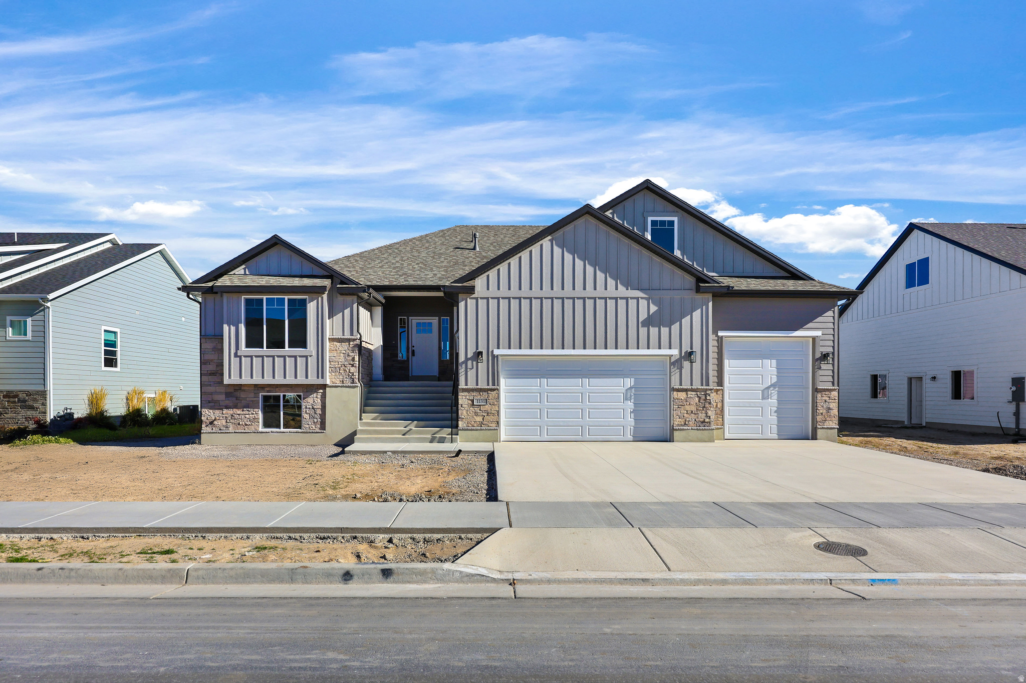 Beautifully designed custom rambler featuring 3,700 sq ft of living space, including a daylight basement with 2 finished bedrooms and a full bath. Bonus room perfect for office or media use. Open-concept main floor, large windows, and quality finishes throughout. Oversized 4-car garage for vehicles, toys, and storage. Located in an established neighborhood with pickle ball courts, picnic area, and open green space. Just minutes from new freeway on-ramp for easy commuting. Come and see.....