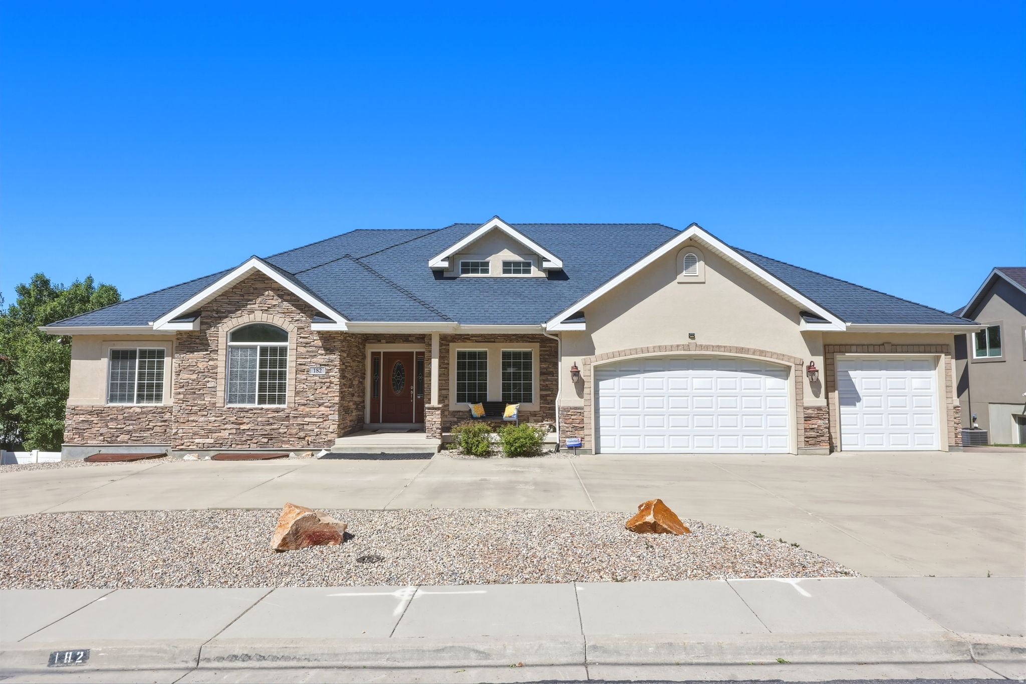 **These VIEWS ARE CRAZY!!!** This rambler style home on the bench in Pleasant Grove is genuinely something you don't find everyday. The main floor offers a spacious, open floor plan for versatile and functional living, double ovens, large dining space and a primary bedroom on the main floor. The fully finished, walkout basement offers 9ft ceilings, tons of light, plenty of storage, and the flexibility to easily add a kitchen for a huge mother-in-law or ADU. The nearly half acre property is well maintained with a fire pit, gazebo and raised garden beds, perfect for hosting friends and family, or just enjoying your own private place to relax. And the views really are amazing! You truly don't find homes like this very often.