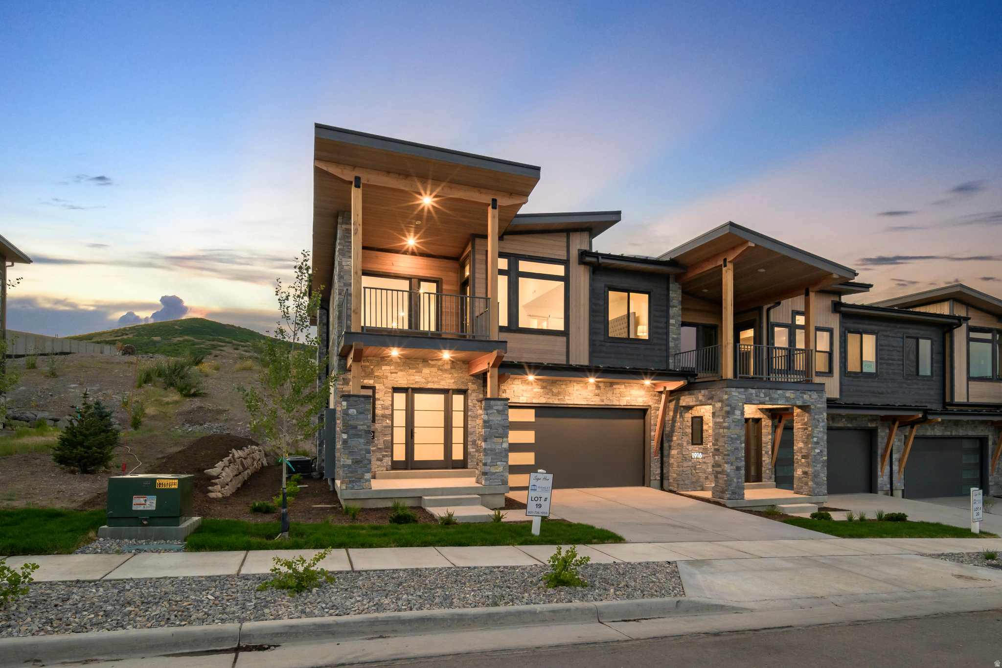 Sage Hen is located between the Jordanelle Reservoir and Deer Valley's new East Village with quick access to skiing, trails, and year-round recreation. Newly completed Haven floor plan featuring 4 ensuite bedrooms with comfortable separation for family and guests. Vaulted entry opens into the kitchen, dining, and living spaces designed for gathering after a day on the mountain. Private covered deck off the primary suite captures Jordanelle and Deer Valley views. Thoughtful finishes and a functional layout well-suited for a second home or mountain retreat. *Exterior photo shown is of a similar Haven floor plan; finishes and elevation may vary.*