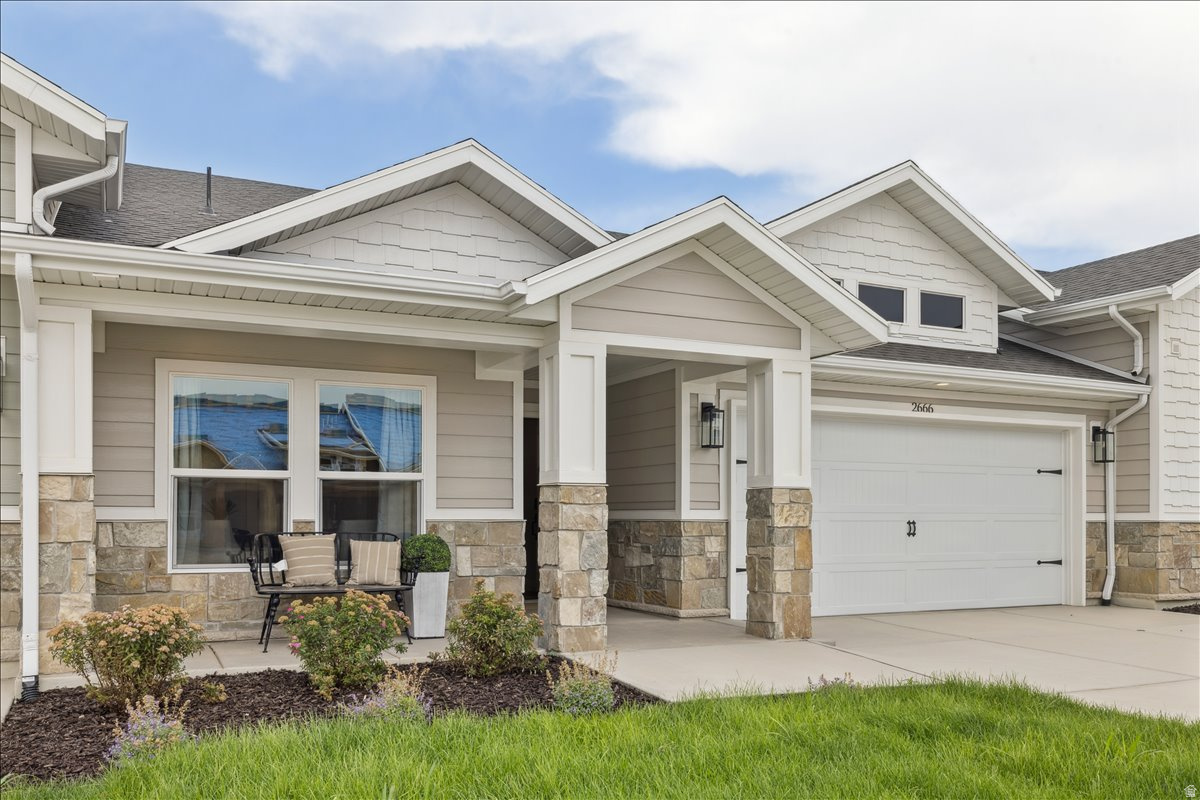 This is a breathtaking home in Syracuse, Utah, adjacent to Glenn Eagle Golf course, and Jenson Pond. This home offers a price efficient, yet uniquely beautiful accommodation to single level living.  Lot #513 can be found in the highly sought after Sadies Glenn Vistas built by Ovation homes, where quality is top priority. Entering the home, you can enjoy a guest suite and powder bath tucked off the main entry for guests, which flows seamlessly into the kitchen and dining rooms. This home boasts critically designed storage space for your convenience. Enjoy peaceful views and abundant light from your dining nook through glass sliding doors entering your covered patio. Your master bedroom is tucked off of the great room including a spa-like en-suite bathroom and walk in closet. This home is set to receive CofO on August 4th. Reach out to me and let's get you in the design room today to customize your new home!