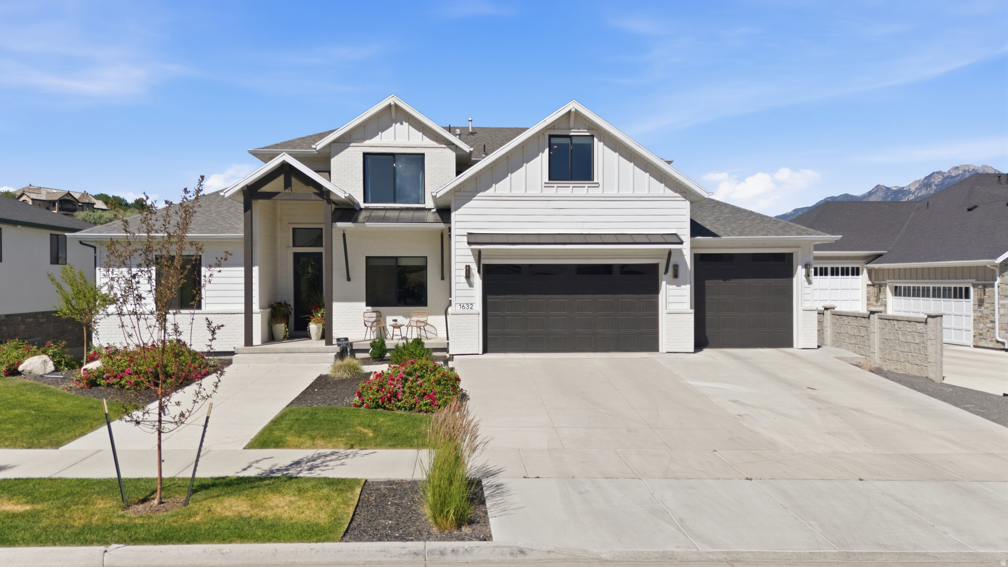 Welcome to Wood Duck Hollow, home to what may be one of the most breathtaking view lots in Bluffdale. Perfectly positioned on a premium .34-acre lot backing to protected open space, wetlands, and the Springview Farms Migratory Bird Refuge, this exceptional property offers sweeping, unobstructed views of the Wasatch Mountains, Salt Lake Valley, and surrounding natural landscape that are nearly impossible to replicate. With no rear neighbors and miles of protected open space behind the home, the privacy and scenery must be experienced in person to be fully appreciated.  Built in 2019 and completed in 2020, this thoughtfully designed home offers 5,544 square feet, 7 bedrooms, 4 bathrooms, and a highly functional floor plan with room for everyone. The main level features an open-concept great room, gourmet kitchen, dedicated office/den, fireplace, and expansive windows strategically designed to capture the incredible views. The main-level primary suite is a true retreat, complete with a walk-in closet, separate tub and shower, and direct access to the wraparound deck where you'll enjoy some of the most spectacular sunrise, sunset, and valley views along the Wasatch Front.  Upstairs you'll find spacious secondary bedrooms and additional living space, while the walkout basement has been substantially finished to include two additional bedrooms, a full bathroom, large recreation room, workout room, and storage area, creating the perfect setup for entertaining, guests, or multi-generational living.  Step outside to enjoy the covered deck, covered patio, professionally landscaped yard, and direct access to the lifestyle that makes Wood Duck Hollow so special. Miles of walking, biking, hiking, and equestrian trails are just moments away, while convenient access to I-15, Redwood Road, Salt Lake County, and Utah County keeps commuting simple.  Additional features include a 3-car garage with extra height and length, full landscaping, full fencing, secondary water, central air, high-efficiency heating, and HOA amenities including trails, picnic areas, fire pits, and open space.  Homes of this size and quality are rare. Homes with views and privacy like this are nearly impossible to replace. Experience one of Bluffdale's most remarkable settings for yourself.  Buyer and Buyer's Agent to verify all information.  Copy and go to link below for VIDEO WALKTHROUGH https://propertywebsite.mccarthymediaco.net/1632_widgeon_ln-8075