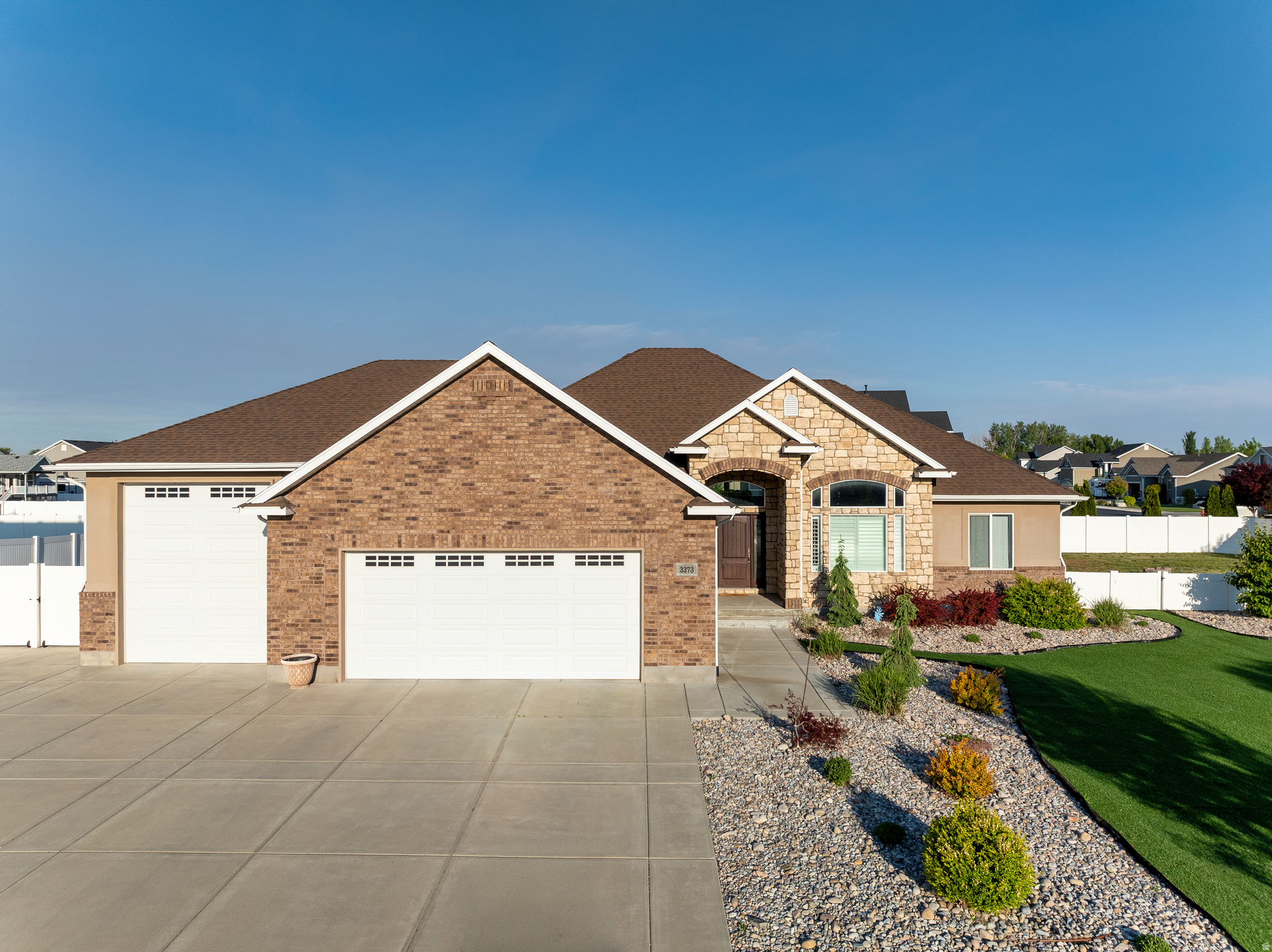 This is the one! This Single-Level Living home is a true rarity among Weber County's coveted northwest corner, and offers the best of living in Northern Utah. You'll be minutes from I-15 Access, Downtown Ogden, Dining, Shopping, Recreation, World-Class Ski Resorts, and so much more. Situated adjacent to Remuda Golf Course, with stunning Mountain Views out your front door, and picturesque Sunsets off the back patio, the location couldn't be better. Inside, you'll be greeted by the large Great Room with vaulted ceilings and a stunning, open kitchen - perfect for a great night at home, or entertaining guests. The spacious master suite not only features a beautiful en suite bathroom/walk-in closet combination with shower, soaker tub, and water closet, but also has private backyard access. It's all completed by two additional bedrooms, a full bath, and an off-foyer den featuring French Doors & a built-in Murphy Bed wall hutch - perfect for a home office space, guest room, or even a 4th living space. Outside, you'll love the massive garage - with a 3rd/4th car space and full pull-through to the back yard - paired with the double-wide RV Pad on the south side of the home. The gorgeous front yard is low-maintenance and green year-round with the attractive turf addition. The backyard is fully fenced and equipped with an RV gate on the north end, as well. Your search for the perfect home ends here - don't let this one slip by! Schedule your private showing today! All information provided, including square footage figures obtained from county records, is provided as a courtesy estimate only. Buyer is advised to independently verify all information.