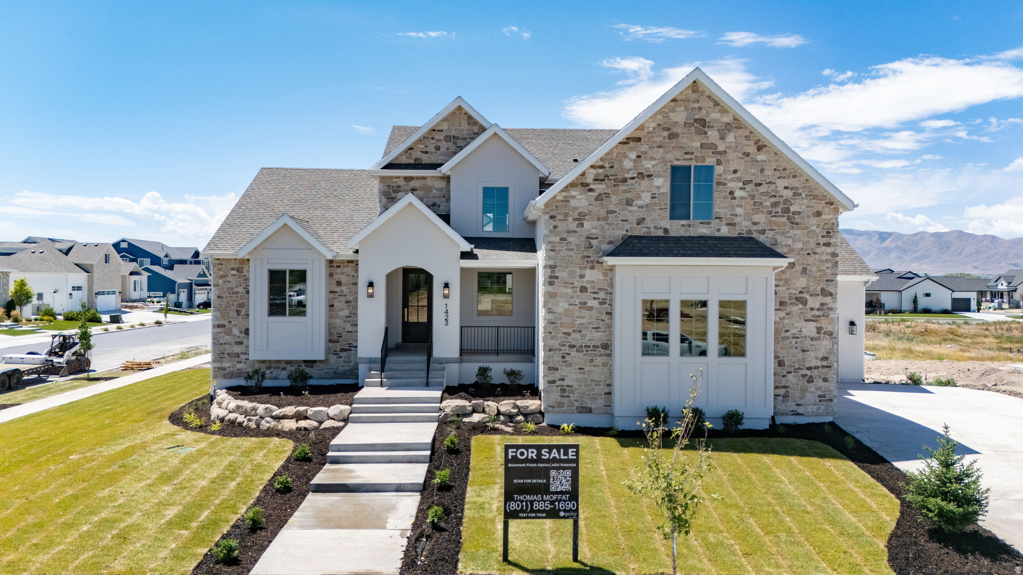 This is a must see! Custom built and fully finished, this Lehi home delivers the space, quality, and flexibility that are nearly impossible to find at this price point. No HOA. Move-in ready.  The chef's kitchen is built around a Forno 8-burner gas range, statement range hood, and a walk through pantry with dual entry. Two-story ceilings and expansive windows bring in natural light throughout the main level, while the covered deck overlooks a spacious backyard. Enjoy single level living with the primary suite on the main floor. Upstairs includes four additional bedrooms, a playroom, two full bathrooms, a Jack and Jill layout, and a second full laundry room. The fully FINISHED walkout basement will be finished end of July and rounds out the home with optionality for additional bedrooms, a gym, a movie theater, an ADU, and more. Three car garage. Minutes from top-rated schools, shopping, dining, and the Silicon Slopes corridor.