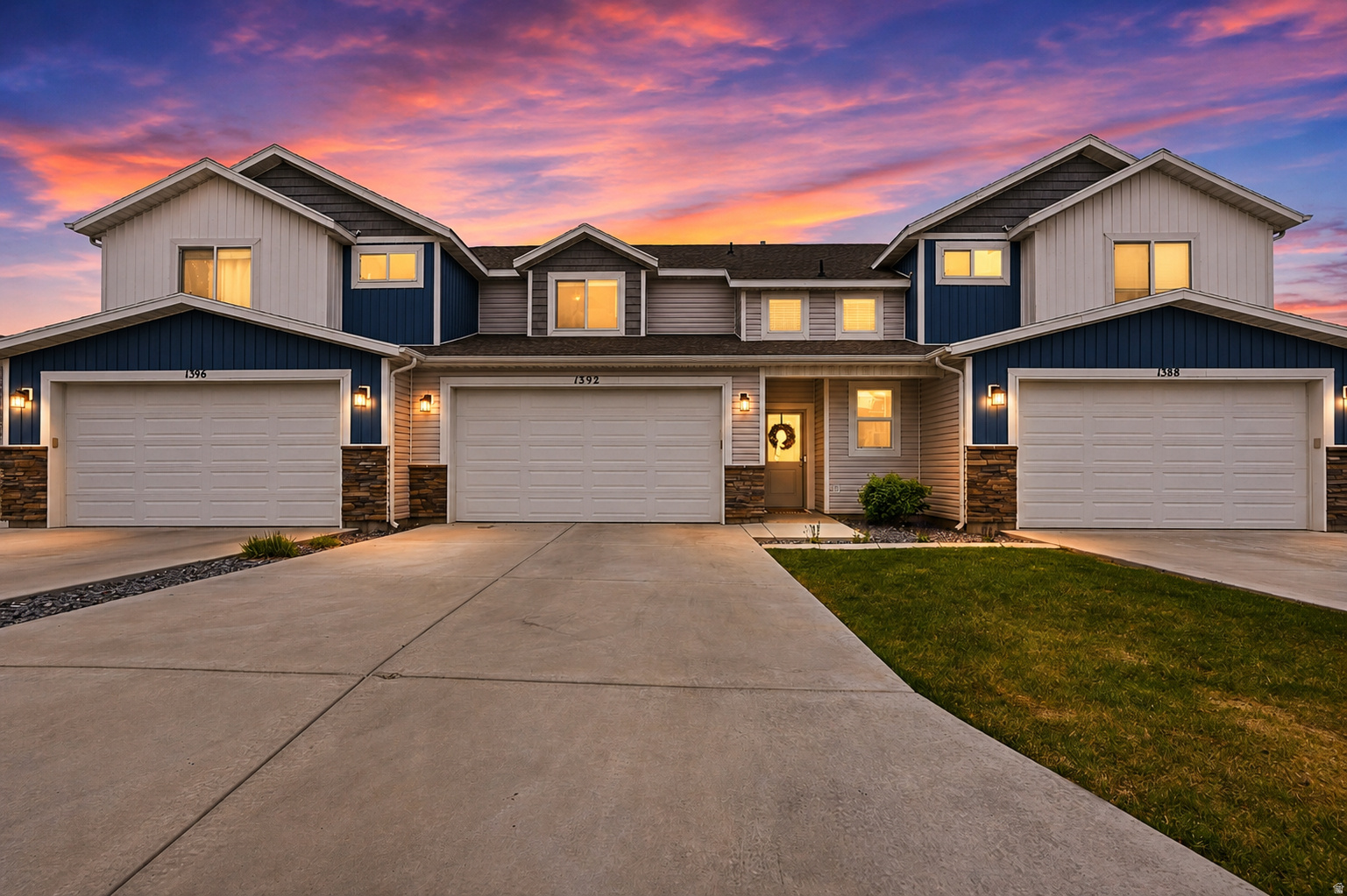 Why wait on new construction when you can get one of the best-priced units in the neighborhood right now? This bright and thoughtfully designed 3 bedroom, 2.5 bath townhome stands out with a full 2-car garage, private driveway, and a layout that actually feels like home, not just another townhome box.  The main floor was built for real life and real entertaining, with an open kitchen, spacious living area, dedicated dining space, and soaring entry ceilings that bring in incredible natural light. Tucked inside a quieter 3-plex building, this unit offers a more private, less crowded feel than many others in the community.  Out back, you'll appreciate the rare bonus of no direct backyard neighbors, creating a more open and peaceful setting. There's also the option to fence the yard for additional privacy, pets, or play space.  The HOA handles the maintenance while you enjoy the perks: community pool, year-round hot tub, fitness center, clubhouse, kids room, and rentable gathering space. Whether you're buying your first home, simplifying life, or looking for a smart investment in a fast-growing area, this one checks boxes that buyers are struggling to find at this price point.  Schedule your showing before someone else realizes the value here.