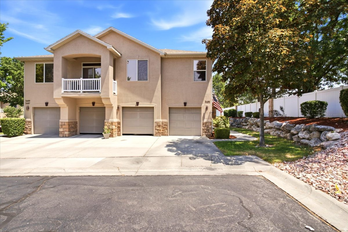 Welcome to this charming two bedroom one bath home in the desirable Ashby Cove community of West Valley City. Inside you will find a bright open floor plan with vaulted ceilings, a mix of light wood look LVP and carpet flooring, and crisp white finishes throughout. The kitchen offers granite countertops, oak cabinetry, stainless steel appliances, and a breakfast bar that opens to the spacious great room, perfect for everyday living and entertaining. A dedicated laundry space adds convenience to the floor plan. Both bedrooms offer comfortable carpeted retreats, including one with a vaulted ceiling and bonus loft storage. The updated bathroom features a marble look vanity and modern fixtures. Step outside to a generously sized backyard with mature landscaping and white vinyl fencing for added privacy. This home is part of an HOA community offering an impressive list of amenities including a clubhouse, gym, pool, pickleball court, playground, picnic area, hiking trails, and storage area, with insurance, maintenance, sewer, trash, water, and snow removal all included. Conveniently located near shopping, dining, and freeway access. Call today to schedule your private showing. Square footage figures are provided as a courtesy estimate only and were obtained from county records. Buyer is advised to obtain an independent measurement.