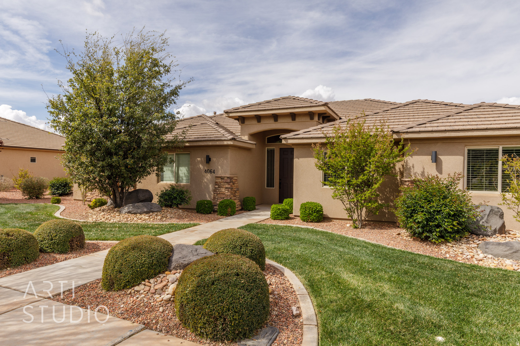 Recently remodeled and updated 4 bed, 2 bath, single level home in the Crimson Cliffs school boundaries. This home features a new expanded kitchen with large island, bar seating, quartz countertops, induction stove and walk-in pantry. New LVP flooring has been installed in the main living areas in addition to new neutral colored paint with white trim. The primary bathroom features a large custom dual head walk-in shower, freestanding soaking tub, double sink vanity and custom closet organizers. The great room is light, bright and open. Perfect for entertaining! The 3 car garage features a mini-split, insulated doors, a 220V outlet and a temporary enclosed clean room area. The secluded, fenced backyard is landscaped to perfection with a grassy area, mature trees & large covered patio. Centrally located and within walking distance to the high school and a large neighborhood park. Don't miss your chance to have a newly updated home in a well established neighborhood.