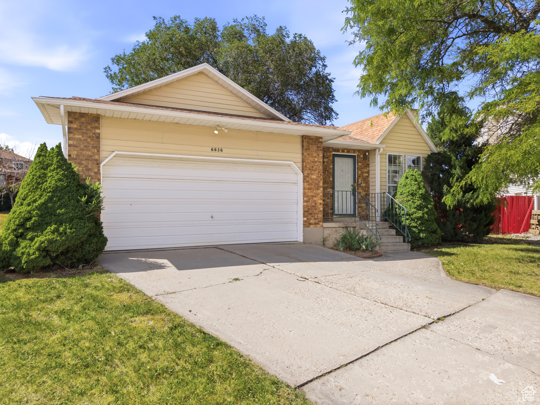 Settled on a quiet cul-de-sac with mature trees. New flooring, main-level living, & an unfinished basement and backyard that can deliver on any vision you bring! Close to shopping and dining and easy access to Bangerter Highway.  Square footage figures are provided as a courtesy estimate only and were obtained from county records .  Buyer is advised to obtain an independent measurement.