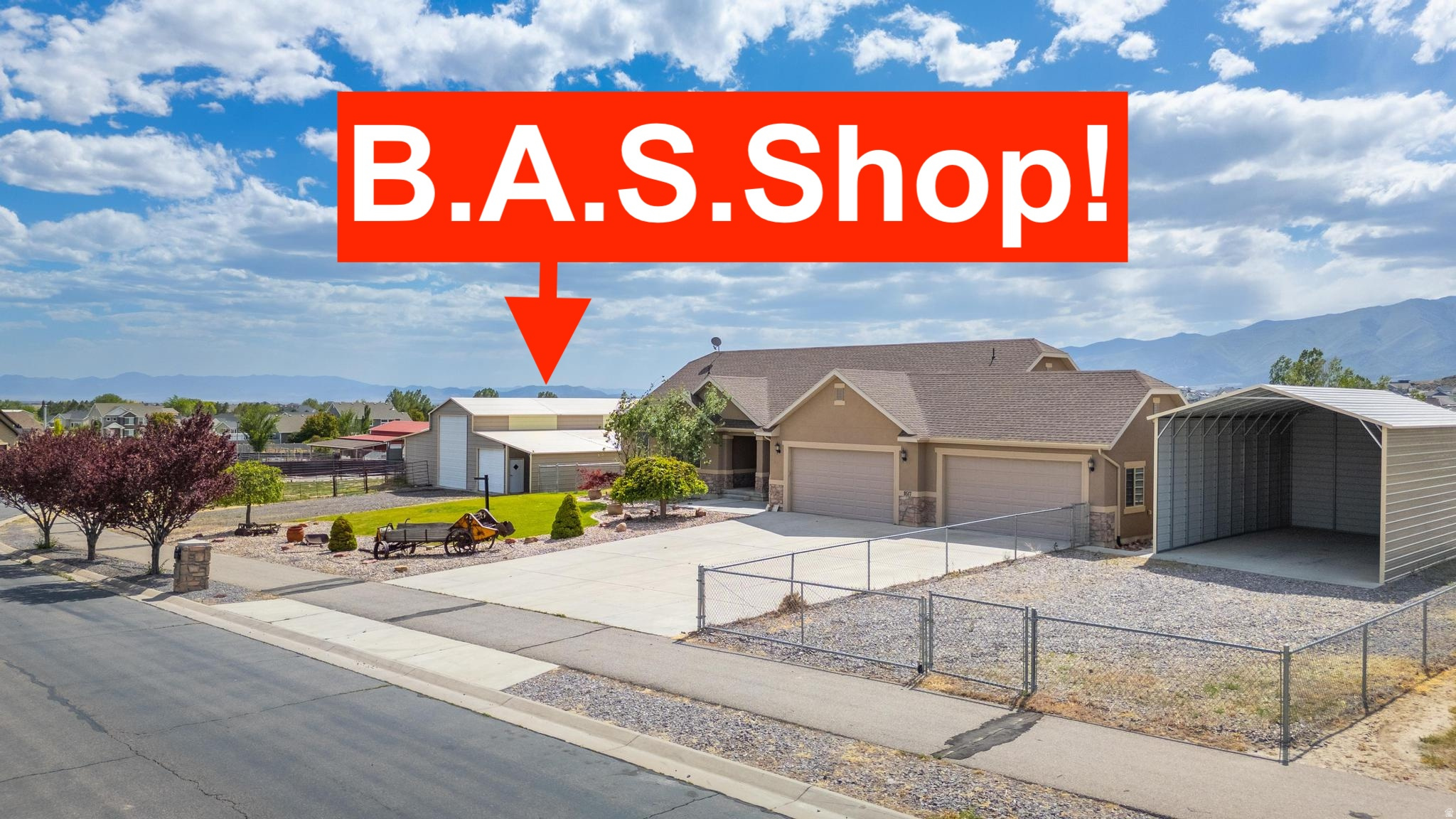 B.A.S. SHOP. 1 ACRE. 4,200 SQFT. 5 CAR GARAGE. ASSUMABLE 2.875% INTEREST RATE. And somehow you're still only 15 minutes from Target. Welcome to your next home.  Located on the north end of Eagle Mountain (AKA not BFE), this property gives you the space you've been dreaming about without feeling like you need a passport to get groceries. You're just 3 minutes from Walmart, 8 minutes to Costco, 15 minutes to Target, and yes... DoorDash will actually deliver Chick-fil-A out here.  Now back to the important stuff.  This home was built for people with hobbies, toys, animals, projects, and probably a trailer or three. The attached 4-5 car garage gives you plenty of room for vehicles, tools, and that "quick project" that's been sitting for 6 years. There's also a large covered carport perfect for your 5th wheel, a shed for the wheelers and dirt bikes, and a massive shop/barn with room for the ski boat, bass boat, mud boat, side-by-sides, and basically every Marketplace purchase you swore was "a great deal."  Inside, the home checks every box too. Main-level primary suite, vaulted ceilings in the great room, tons of space to spread out, and finally... a place where your wife might actually approve of all your mounts hanging on the wall because there's enough room to keep them out of the living room.  The stables are already in place and the property is ready for animals, whether you've got horses, goats, chickens, or kids wanting "farm life" for about two weeks. The home is also already wired for a backup generator, so when the government shuts down, the power grid fails, or Utah County Facebook starts warning everyone about "the big one," you'll be sitting there with the lights on and fridge still cold. Oh, and here's the part that might make buyers tackle each other in the driveway... this home has an assumable 2.875% interest rate for qualified buyers. In 2026, that's basically the financial equivalent of finding gas for $1.25 a gallon.  Properties like this are hard to find because most people never want to leave them. Don't miss the Open House Saturday, May 30th from 12PM2PM! ***B.A.S=Big as shit for those of you new to my marketing :)