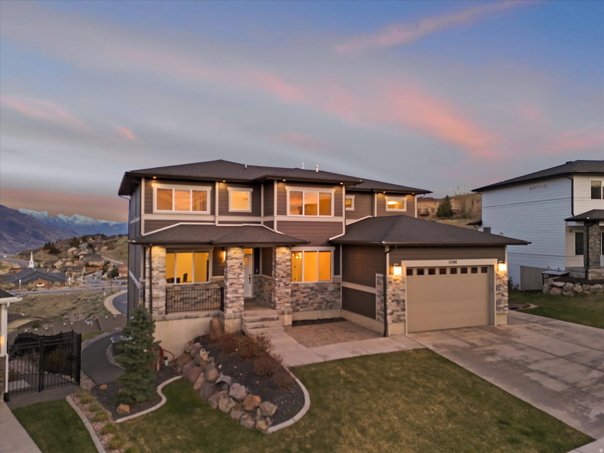 SELLER FINANCING AVAILABLE.  Enjoy unobstructed mountain views from your large, private covered deck and from nearly every room in the house. Perched within the SunCrest community of Draper, this home is fully move-in ready, with all new carpet, all new paint, and several updates in early 2026. The vaulted great room ceiling, whole-home interior/exterior surround sound (controlled via app), and gourmet kitchen add to the luxurious feel of this mountain oasis, where you are steps from world-class hiking and biking trails. The owner's association adds value with paid-for cable & internet, and an exclusive clubhouse gym and pool, including a large water slide and lazy river. Minutes from I-15 and 30 minutes to Salt Lake International, wherever you are going, you can get there from this beautiful home in the mountain community of SunCrest. Owner is a relative of a licensed real estate agent. Buyer to verify all.