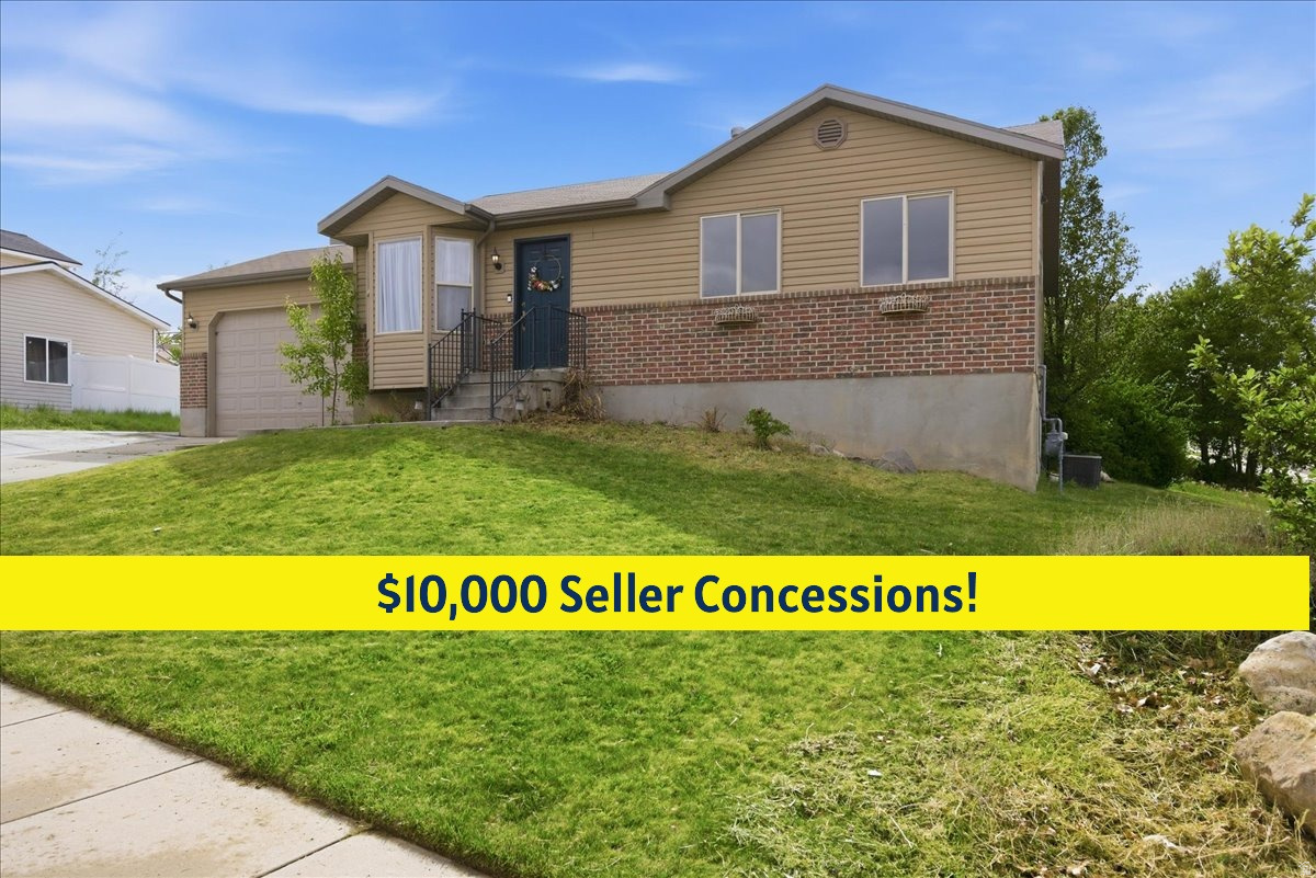 $10,000 in seller concessions offered to use towards closing costs or rate buy-down.  This 3-bedroom, 2-bath single-family home sits on a corner lot directly across from a neighborhood park and playground. It offers a comfortable, functional layout with brand-new carpet and a solid foundation for your own updates.  Just off the entry, a front living room with a bay window provides space for a sitting area or home office. The main living area flows into the kitchen, which features classic wood cabinetry, a center island with bar seating, a stainless steel refrigerator and dishwasher, and an open dining space. A stone fireplace anchors the adjacent family room.  The main level includes two bedrooms, with a full bathroom conveniently located between them. Laundry is tucked into a hall closet on the way to the bedrooms, keeping it out of the main living space.  Downstairs, you'll find a third bedroom, an additional full bathroom, and an entertaining area with a wet bar. There is also an unfinished bonus room that could be completed for a craft room, office, or used as extra storage.  The home is well-maintained and move-in ready, offering a great opportunity to bring in your own cosmetic updates and modernize the space. Located in an established West Jordan neighborhood with convenient access to schools and everyday amenities, this is a solid option for buyers looking for a home with good bones and the ability to add value over time.