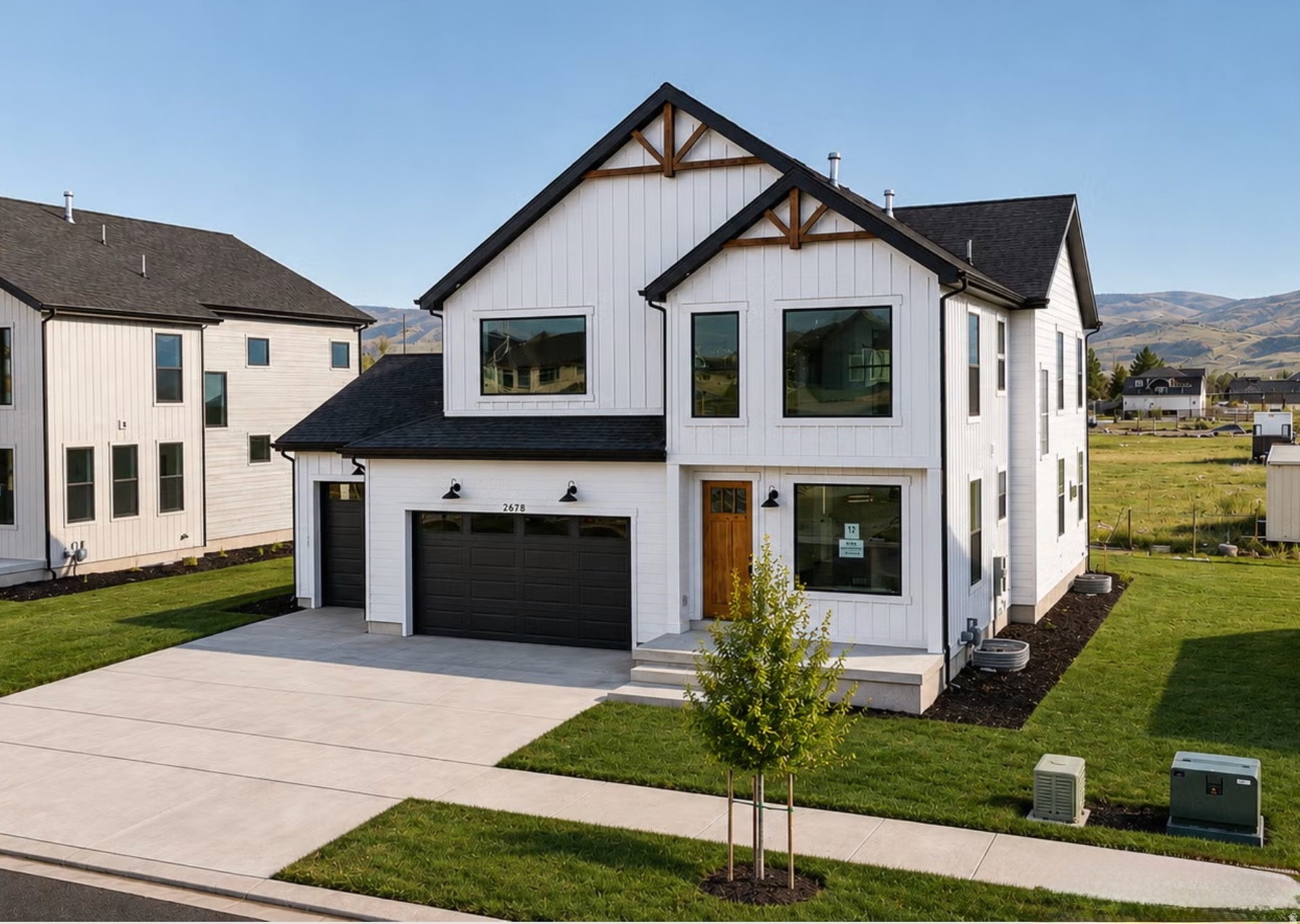 ***HUGE PRICE DROP PLUS 3.99% Rate Buy down LENDER INCENTIVE***$224,000 in upgrades including hardie board siding - covered rear patio- 42" fireplace with ship lap detail - gourmet tile backsplash - KitchenAid appliances - double ovens - gas. cook top -stacked cabinetry - large island - lvp flooring - quartz countertops- carpet - spa like shower with dual shower heads- double sinks - Smart TV wiring -designer lighting - spacious 3 car garage - finished basement - fully landscaped and maintained by the HOA. The Copperview Farmhouse is designed for today's homebuyers, offering 4,204 square feet of finished living space, eye-catching curb appeal, and premium upgrades throughout. This home delivers style, comfort, and value for families and modern lifestyles. Call or stop by today!