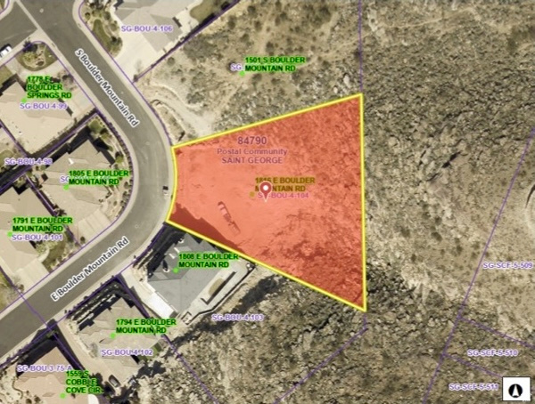Build your dream home on this stunning .87-acre corner lot in a prime, tranquil location! Breathtaking Pineview Mountain and St. George views await. Recent soil survey completed, water impact fees paid. Features a stylish two-tier front wall. Bring your own builder, self build or explore a partial trade for a completed home or let us find a builder for you. Seize this rare opportunity in a coveted area!