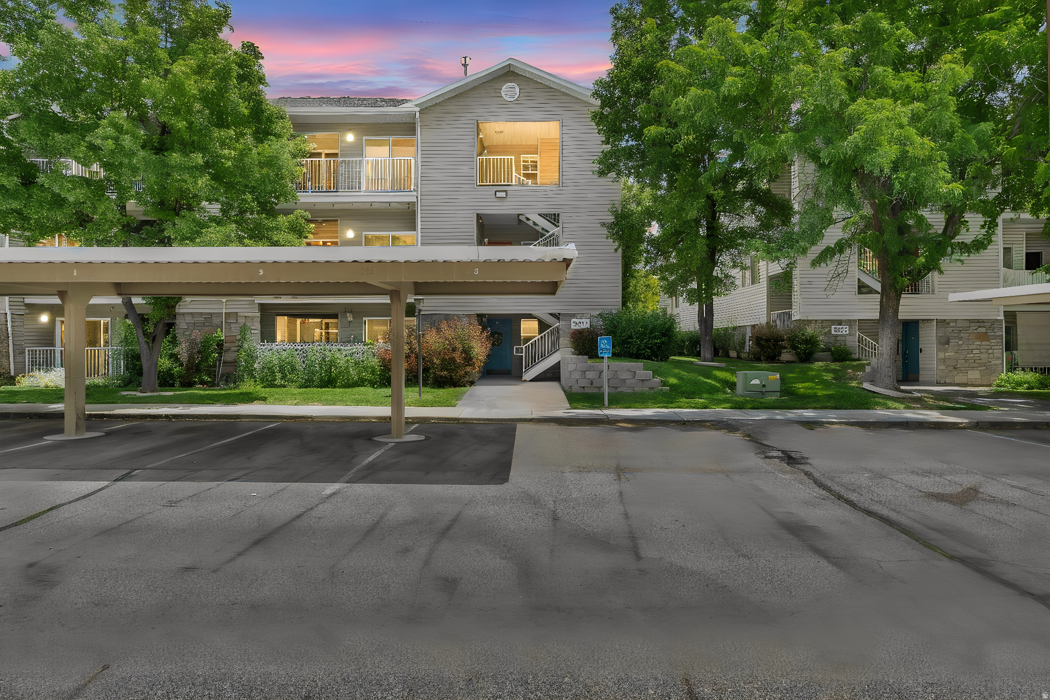 Updated Condo In Lush & Quiet Community.  Spacious Family Room with Fireplace and Sliding Glass Doors to the Private Balcony. Freshly Painted. Updated Kitchen with Tile Backsplash, Stainless Steel Appliances and Pantry.  Both Bedrooms have Attached En Suite Bathrooms that have been fully updated. Enjoy the HOA Amenities like Pool, Clubhouse and  Some Utilities Paid with Dues.    Square footage figures are provided as a courtesy estimate only.  Buyer is advised to obtain an independent measurement.