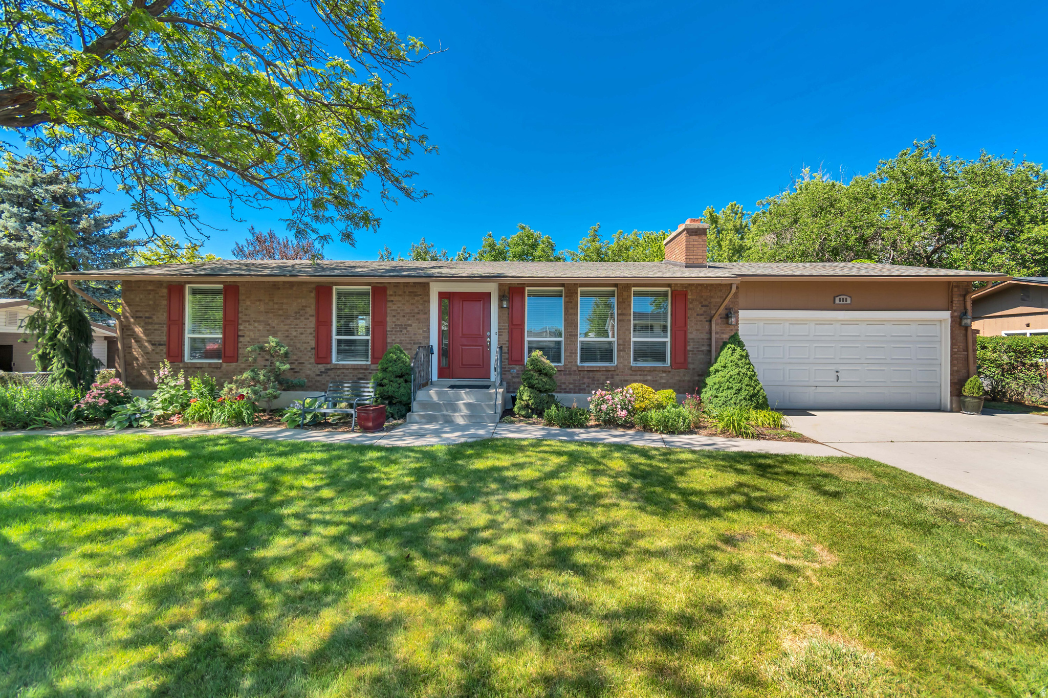 OPEN HOUSE SATURDAY JUNE 20th 9AM-11AM. Updated Orem rambler with legal basement ADU & separate entrance! Flexibility in use! Use this home entirely as your personal residence or rent out one of the units for income generation and use the other yourself! ADU approved and sanctioned through Orem City, see ADU remarks for link to Orem's website showing this address as legal! Use the income potential to help qualify! Basement entrance, second kitchen, two bed/1bath basement ADU in addition to 3 bedrooms upstairs. Two furnaces/separate systems up and down. Central AC. The home had a full remodel/update in 2011 including new windows, baseboard & door trim, central AC, appliances, flooring, finishes and has had several other more recent updates including a brand new roof in 2025; brand new carpet, fresh paint, new upstairs range with air fryer functionality, new upstairs microwave, beautiful large backyard deck just refinished, new vinyl fencing and more. Other features include: wood fireplace with brick & custom built-in shelving, white cabinets, hand scraped floors, oversized extra wide and extra deep garage for parking plus storage and workshop, garage shelving and workbenches, fully fenced yard, garden grow boxes, mature trees and tire swing in beautiful front honeylocust tree, peach tree, raspberry & blackberry bushes. Don't miss this amazing opportunity on this beautifully updated home with legal ADU apartment at a great price! Come to the open house 6/20 or have your agent show you or contact me for a personal showing! Buyer to verify all information.