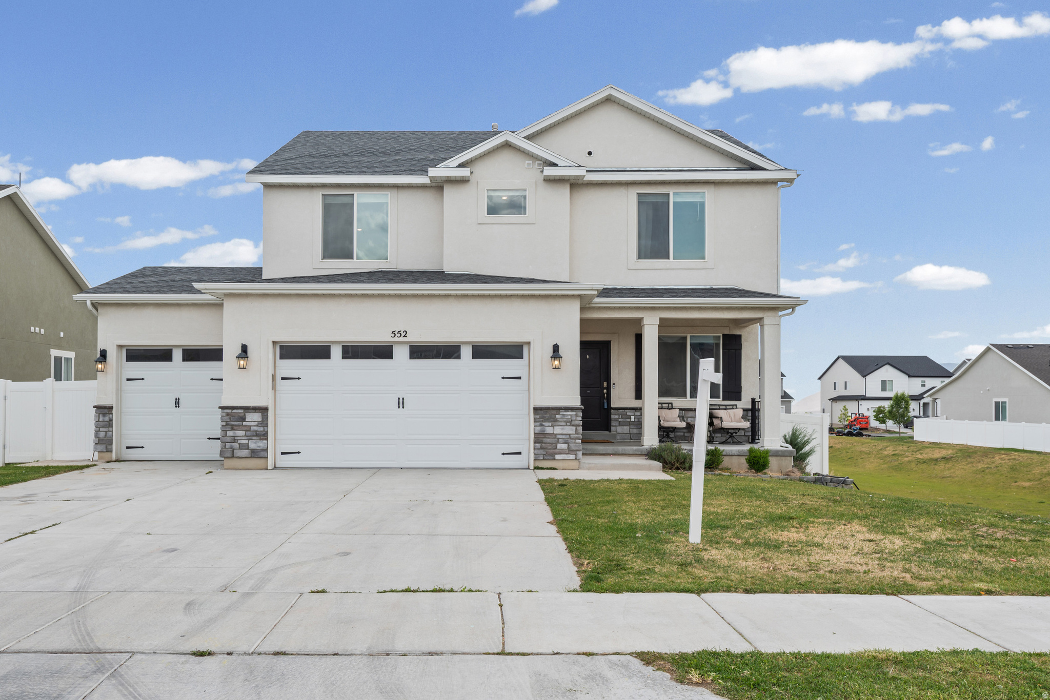 Open house: this SATURDAY 5/30/26  1pm-3pm.  Beautifully maintained 4-bedroom, 3.5-bath home with three family rooms, two kitchens, an office, and a fully finished 3-car garage with epoxy flooring. The fully finished basement apartment includes its own kitchen, living area, bedroom, bathroom, and laundry, perfect for multigenerational living, guests, or income potential.Inside, enjoy soaring ceilings, abundant natural light, a cozy fireplace, and tasteful upgrades throughout. Outside, the large, flat, fully fenced backyard offers endless possibilities for entertaining, play, gardening, or a future pool.  Homes with this much space, flexibility, and future upside are hard to find at this price point.