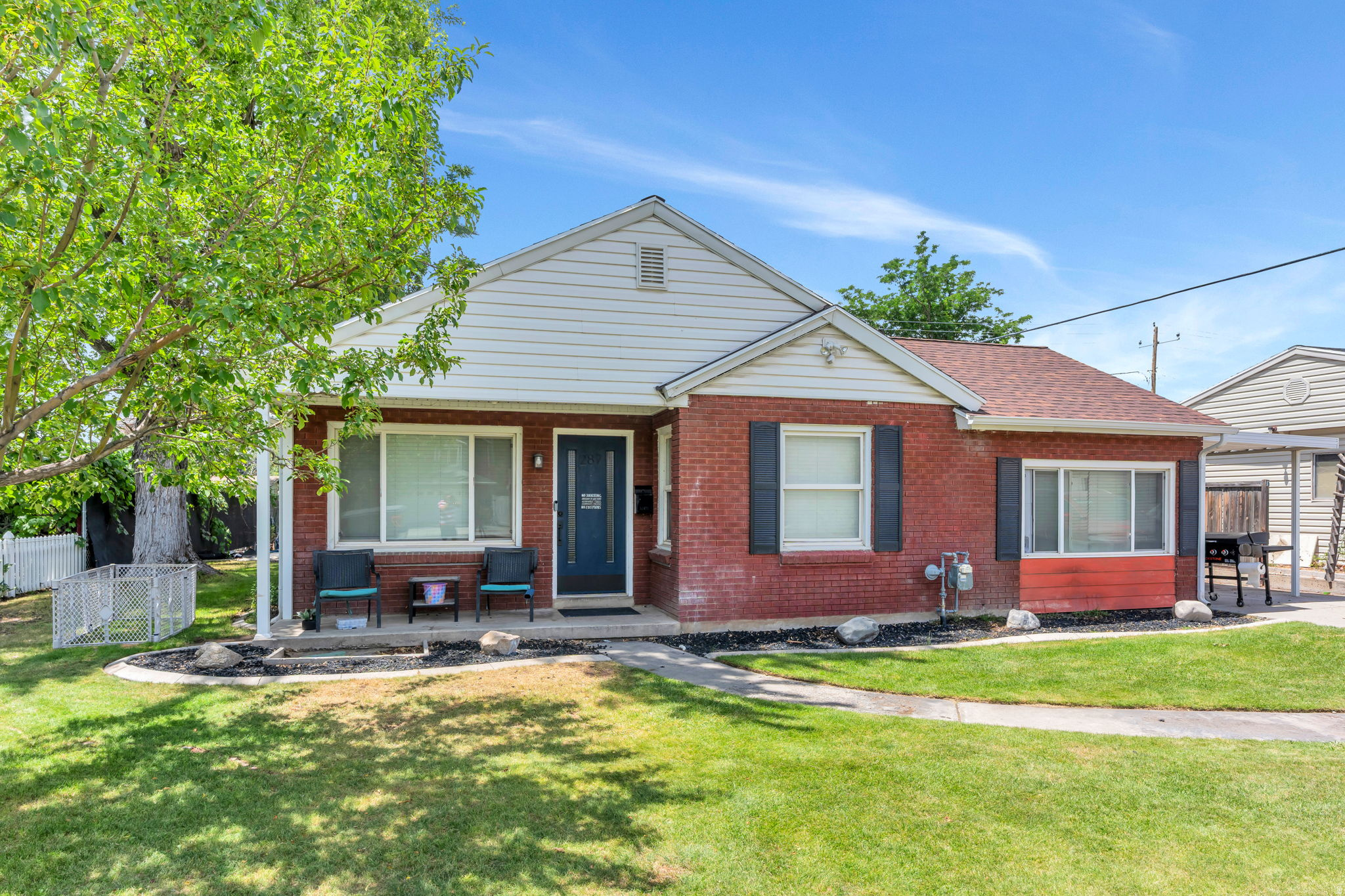 Charming Brick Ramber in the heart of American Fork.  3 bedrooms 1 bath  for under 400,000  You can Sit on your front porch and relax or sit in your secluded backyard with a covered patio. Home is conveniently located near schools,shopping, dining and parks. Home has 1 covered parking and  room for more.  Enjoy main floor living , with Washer/Dryer and water softner included.    Square footage figures are provided as a courtesy estimate only and were obtained from county records.  Buyer is advised to obtain an independent measurement. Buyer/ Broker to verily all