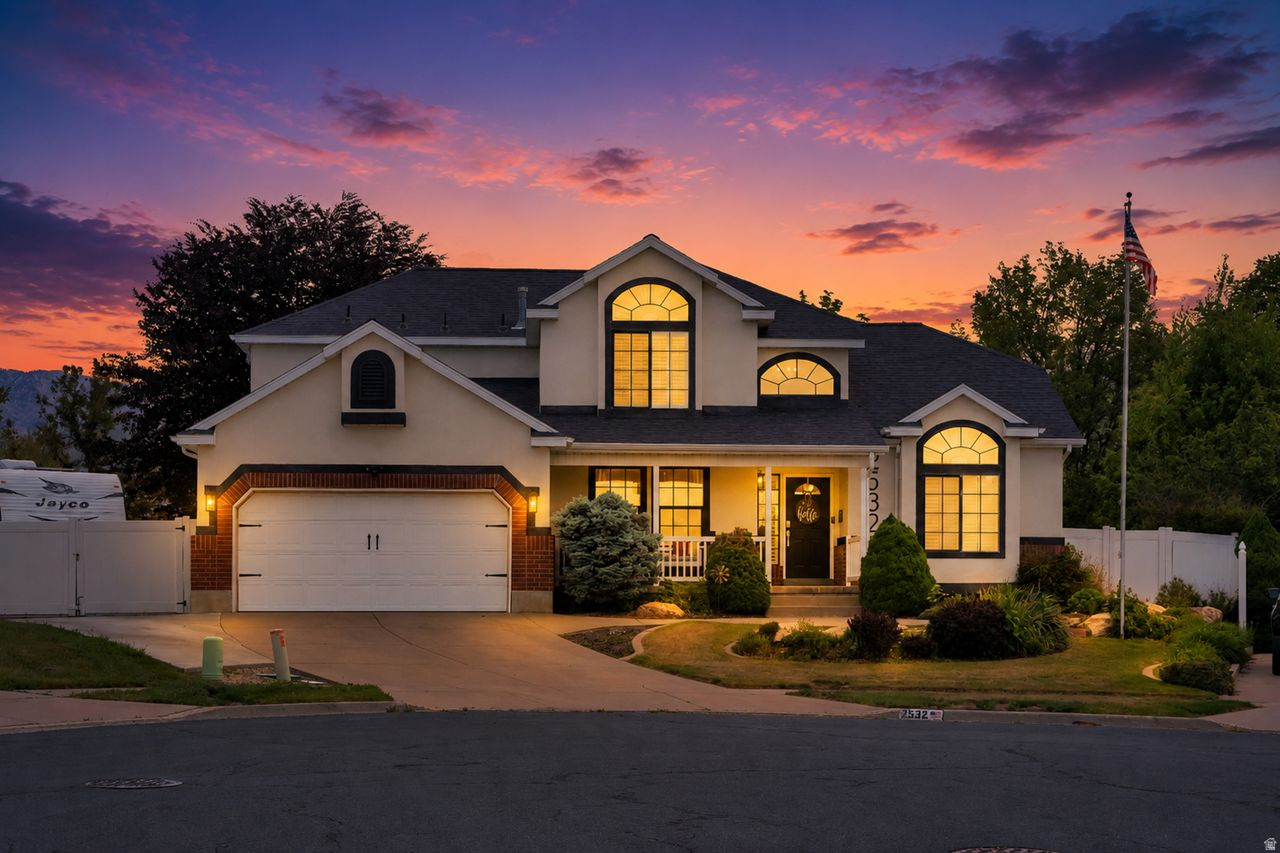 Welcome to this spacious and beautifully maintained home located in the highly desirable Wyndham Highlands community of East Layton. Offering 6 bedrooms, an office/den, 3 full bathrooms, and 2 half bathrooms, this home provides the perfect blend of comfort, function, and room to grow. The main level features a large primary suite with a recently updated bathroom, creating a peaceful retreat. The open-concept kitchen offers granite countertops and flows seamlessly into the dining area and spacious family room, making it ideal for everyday living and entertaining. The fully finished basement includes large windows, abundant natural light, and a walkout entrance to the backyard. This home has also had several major updates, including a new roof in 2023, new A/C and furnace in 2023, and added RV parking. While the interior is impressive, the backyard is truly exceptional. Enjoy a professionally designed, vinyl-fenced yard featuring a large concrete patio perfect for entertaining, barbecuing, relaxing, and taking in the beautiful mountain views. During the summer, the pool creates the perfect place to cool off and enjoy the outdoors. With no backyard neighbors, this home backs directly to Sandridge Park and includes your own private gate for easy park access. For families, outdoor lovers, and anyone looking for one of the best lots in Wyndham Highlands, this property is hard to beat. Conveniently located near shopping, Highway 89, I-15, and Hill Air Force Base, this home offers both privacy and accessibility. Square footage figures are provided as a courtesy estimate only. Buyer is advised to obtain an independent measurement.