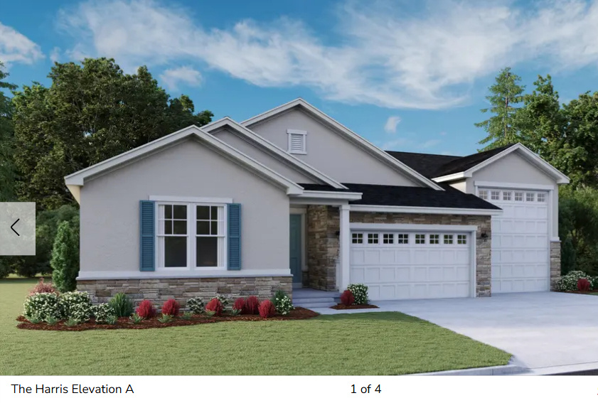 ***CONTRACT ON THIS HOME TODAY AND QUALIFY FOR A 30-YR FIXED RATE AS LOW AS 4.99% WITH NO COST TO THE BUYER.  Restrictions Apply: Contact Us for More Information*** | The ranch-style Harris plan offers an inviting open layout showcasing a large kitchen with a convenient center 14' island, a dining nook and a great room. Adjacent is the primary suite, featuring an oversize walk-in closet and a private deluxe bath #1. Two bedrooms and a full bath are close by, as well as a study with 8' double French glass doors. Includes 2-car garage and attached RV Garage with both a front and rear 12'x14' RV garage doors! You are sure to appreciate the designer finishes in this home. Structural upgrades include a Deluxe Master Bath #1, 2nd Sink in Bath #2, Gourmet Kitchen, RV sewer hook-up, laundry sink pre-plumb and 9' Ceilings-Wet Bar Pre-Plumb - Areaway at the unfinished basement.  Home Gallery upgrades include Quartz Countertops, Premier Cabinet Package, upgraded carpet in bedrooms, tile in bathrooms and laundry room and Wood Laminate Flooring everywhere else.  Pictures shown are of another Harris home and are not exact representations of the home's interior and exterior design.