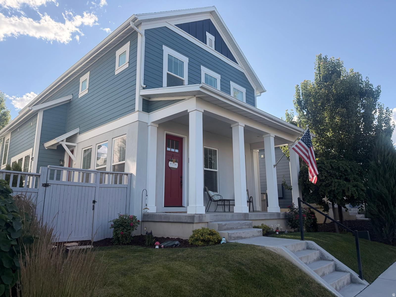 Beautiful well kept home with lots of natural light nestled in the vibrant heart of Daybreak, this stunning 2018-built 4-bedroom, 3.5-bath home delivers modern elegance, smart functionality, and unbeatable community perks. Fully finished basement with 9' ceilings perfect for family entertainment. Finished garage with extra height doorway, epoxy flooring  and additional storage space. Owner/Agent. Square footage figures are provided as a courtesy estimate only and were obtained from County Records.  Buyer is advised to obtain an independent measurement and verify all info.