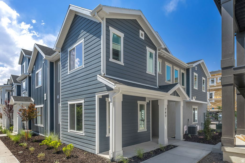 Welcome home to the fully finished Buchanan plan by Woodside Homes. This highly sought after community is close to everything you'll need. Front Runner, I15, shopping, restaurants, walking/biking trails, & more are just minutes from your door. The Buchanan plan is an END unit with tons of windows for added natural light, 9' ceilings on the main floor, inviting layout with wood laminate flooring, stainless kitchen appliances, tile in the baths, 2-tone paint, tankless/on-demand hot water & so much more. This floorplan is a DOUBLE master perfect for roommates, sisters or baby nursery! Don't miss out on the opportunity to love where you live in Meadowbrook. **Photos are of decorated model home-upgrades/finishes will vary** Don't forget to ask about our awesome preferred lender incentives (rates as low as 3.75%!) to help make your dreams of home ownership a reality. #431 Buchanan. Visit the 6 decorated model homes at 853 West 560 South in American Fork!