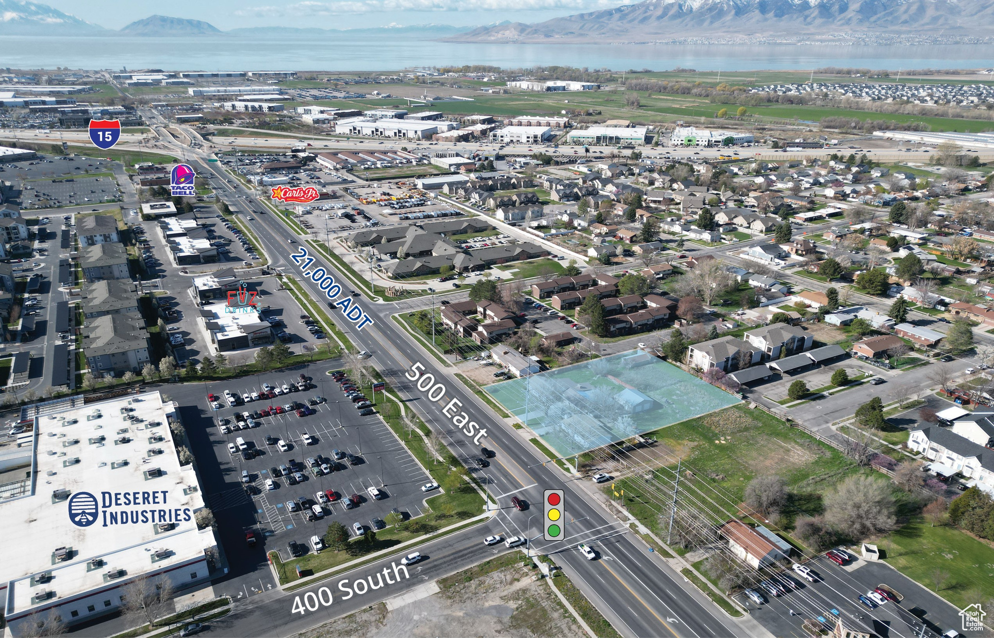 This 0.99-acre commercial lot, zoned GC-2, sits in a thriving opportunity zone, offering excellent investment potential. With approved uses for a gas station, auto sales, and more, this site provides incredible versatility. Positioned along 500 E with 21,000 ADT and just down the street from the I-15 interchange.
