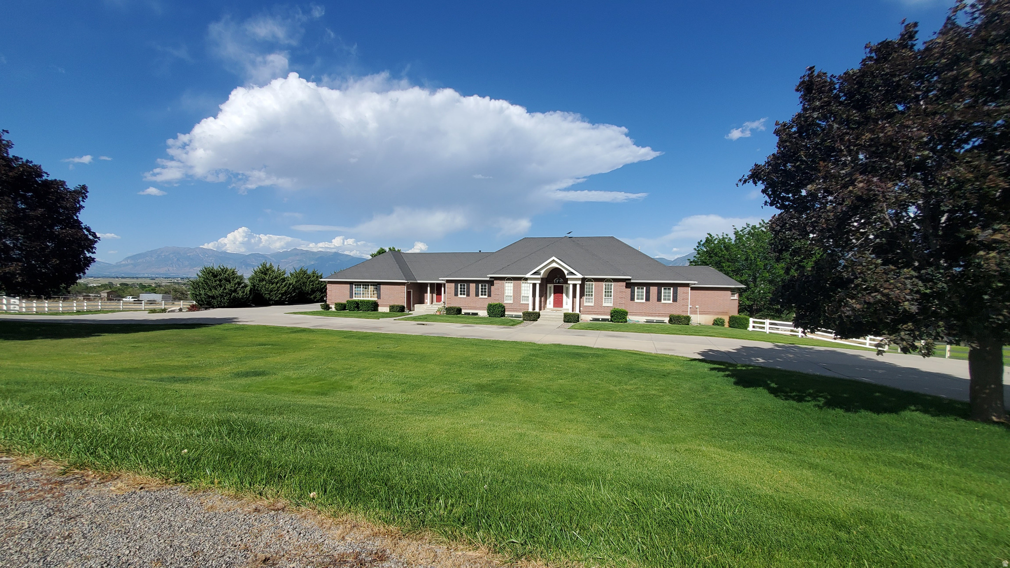 Experience the absolute best views in the county from this spectacular 5-acre estate. Perched perfectly to capture unmatched, 180-degree panoramic vistas, this property offers a front-row seat to the city lights, majestic mountains, and the entire valley below. A grand circular driveway welcomes you to the property, offering an impressive sense of arrival with an abundance of parking space and dedicated room for your RV, boat, or toys. The massive yard areas and wide-open fields serve as the ultimate backdrop for hosting large parties, summer BBQs, and playing yard games. With five acres of pristine land, there is plenty of room to establish a hobby farm, bring your horses, or add farm animals to your own private countryside retreat. Inside, the home is designed to frame the stunning natural surroundings. The heart of the home features a massive kitchen equipped with lots of cabinet storage and counter space, seamlessly flowing into a huge dining room built for memorable gatherings. The showpiece of the interior is the beautiful, oversized family room and formal dining. Buyer to verify all information. Owner/Agent.