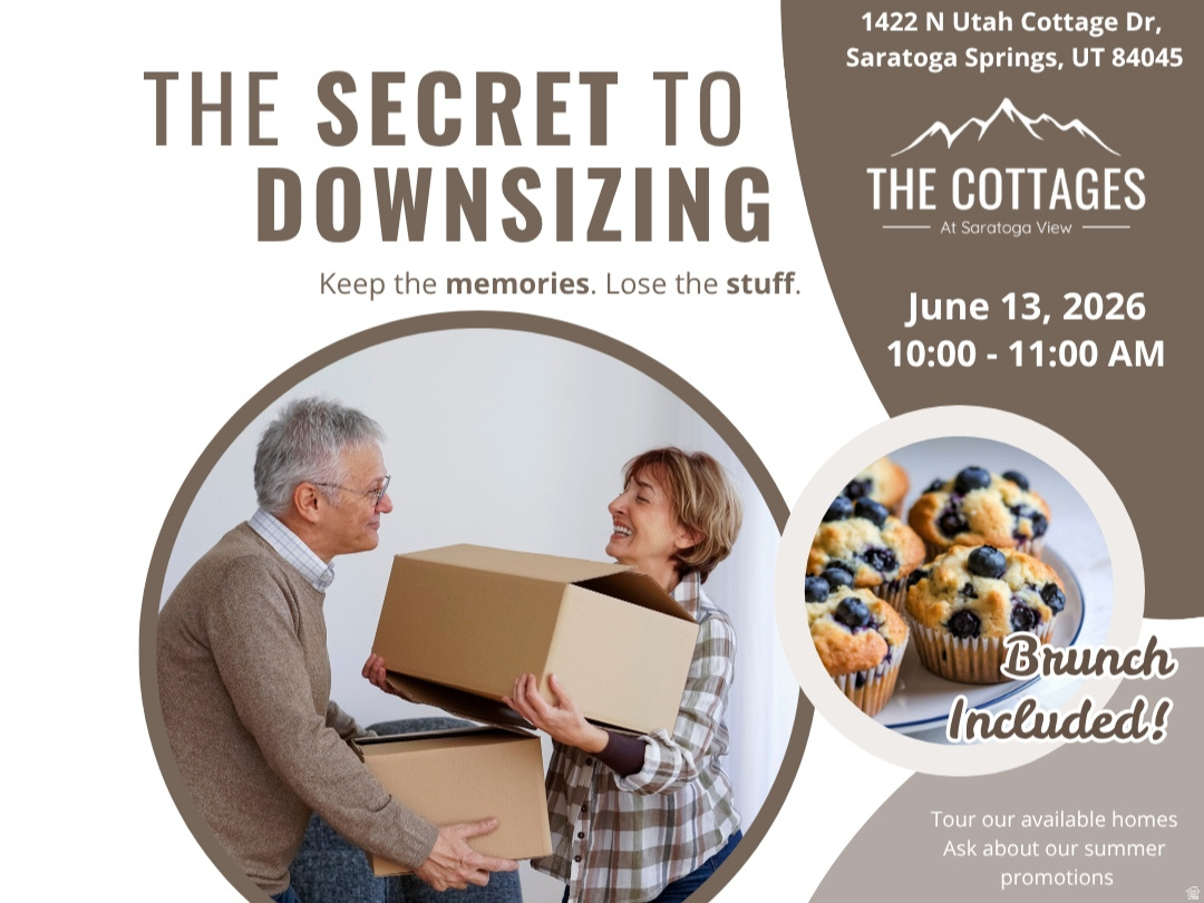 Free Downsizing Class Saturday June 13th, 1011 AM at the Clubhouse! Meet the neighbors, enjoy brunch, and learn how to make your next move simple. Tour our beautifully designed home featuring zero-step entry, main-floor living, and an open layout built for comfort and easy living. Wide hallways, 11-foot ceilings creating an bright, airy feel throughout. Kitchen includes dark wood tone cabinets, quartz countertops, tile backsplash, and opens to living space with statement fireplace. Located in Saratoga Springs' newest 55+ community near shopping, dining, parks, and trails. Open House Friday and Saturday 123 PM.