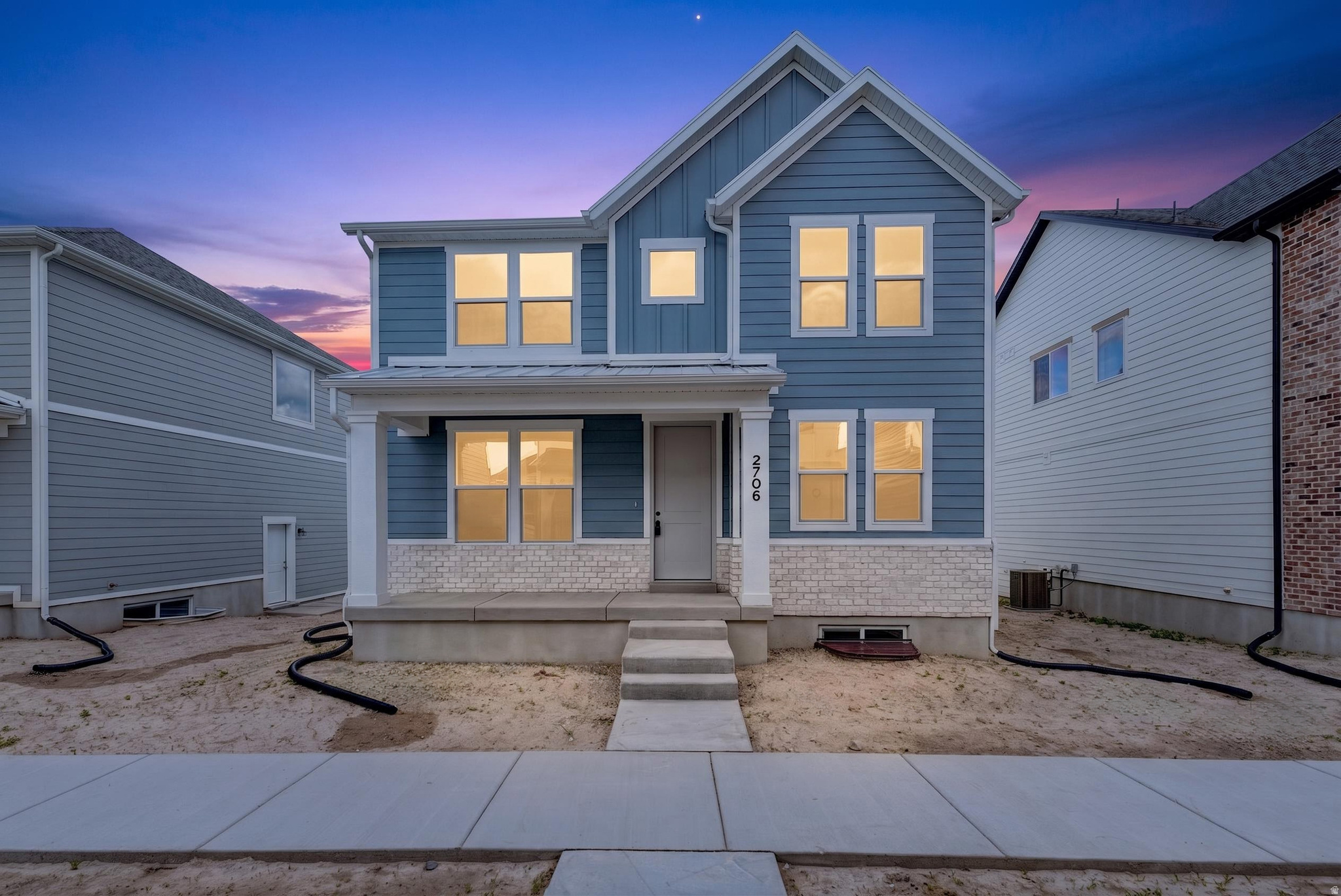 Best deal in the neighborhood and steps away from one of 3 parks in the community. Well thought out 2 story design with 9' main floor ceilings, custom kitchen cabinetry, walk in pantry, and a huge primary suite. Room to grow in unfinished basement, tons of storage in the meantime!! Landscaping and fencing come included eliminating that cost and hassle. Ask about incentives and interest rate specials