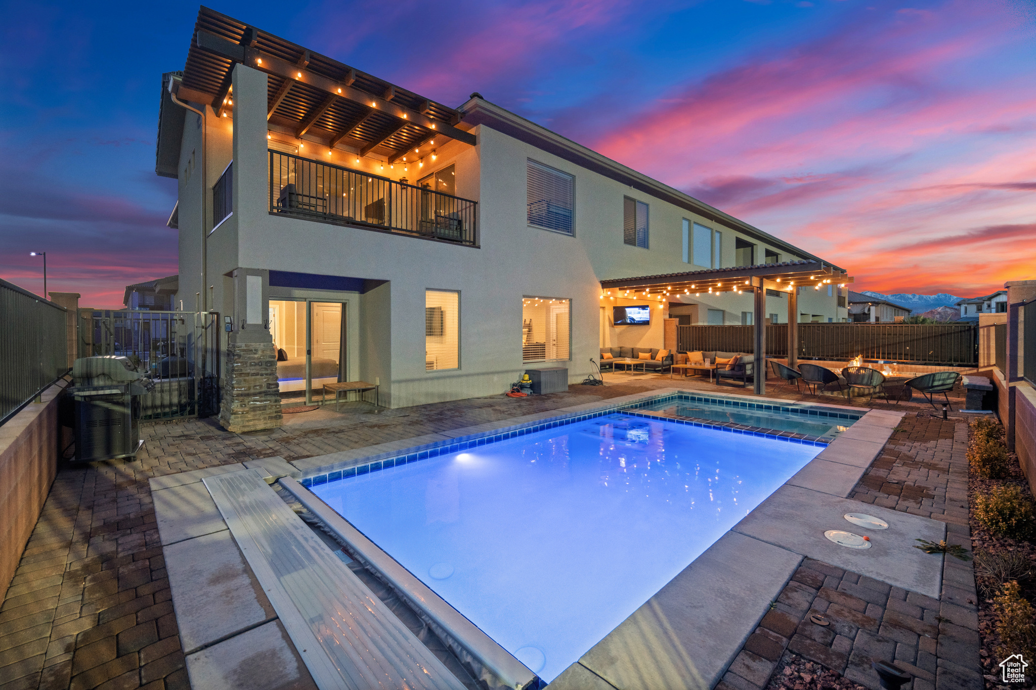 Location location location!!!!! Southern Utah living at its finest! This fully furnished beautiful 6 bed 6 bath nightly rental is located only 20 miles away from Zion National Park. Strong rental history! This gorgeous home features a fully stocked gourmet kitchen, upscale and professionally furnishings with nothing missed! From the moment you walk in the door you will be able to relax and enjoy all the details making this your most memorable vacation! The backyard is to die for with lounge area, outdoor TV, fire pit, pool and spa with interchangeable LED lights. There is no backyard neighbors!! Zion Village Resort offers an array of incredible amenities, including a lazy river, pool, cascading waterfalls, a hot tub, several fire pits, bbq, splash pad ensuring there's something for everyone to enjoy. Additionally, the clubhouse provides full access to the fitness room, allowing you to stay active during your stay. For outdoor enthusiasts, a short drive to the nearby Sand Hollow Reservoir offers year-round boating adventures and the opportunity to experience the thrill of exploring the red sand dunes on an ATV. Golf enthusiasts can also plan a day on the greens with friends at the nearby Sand Hollow Resort or the new Copper Rock in Hurricane. Snow Canyon State park is only 25 miles away. All Furniture is included!!! Strong rental history with 5.5 Million Zion National Park visitors coming throughout the year. Agent is Related to the Seller.