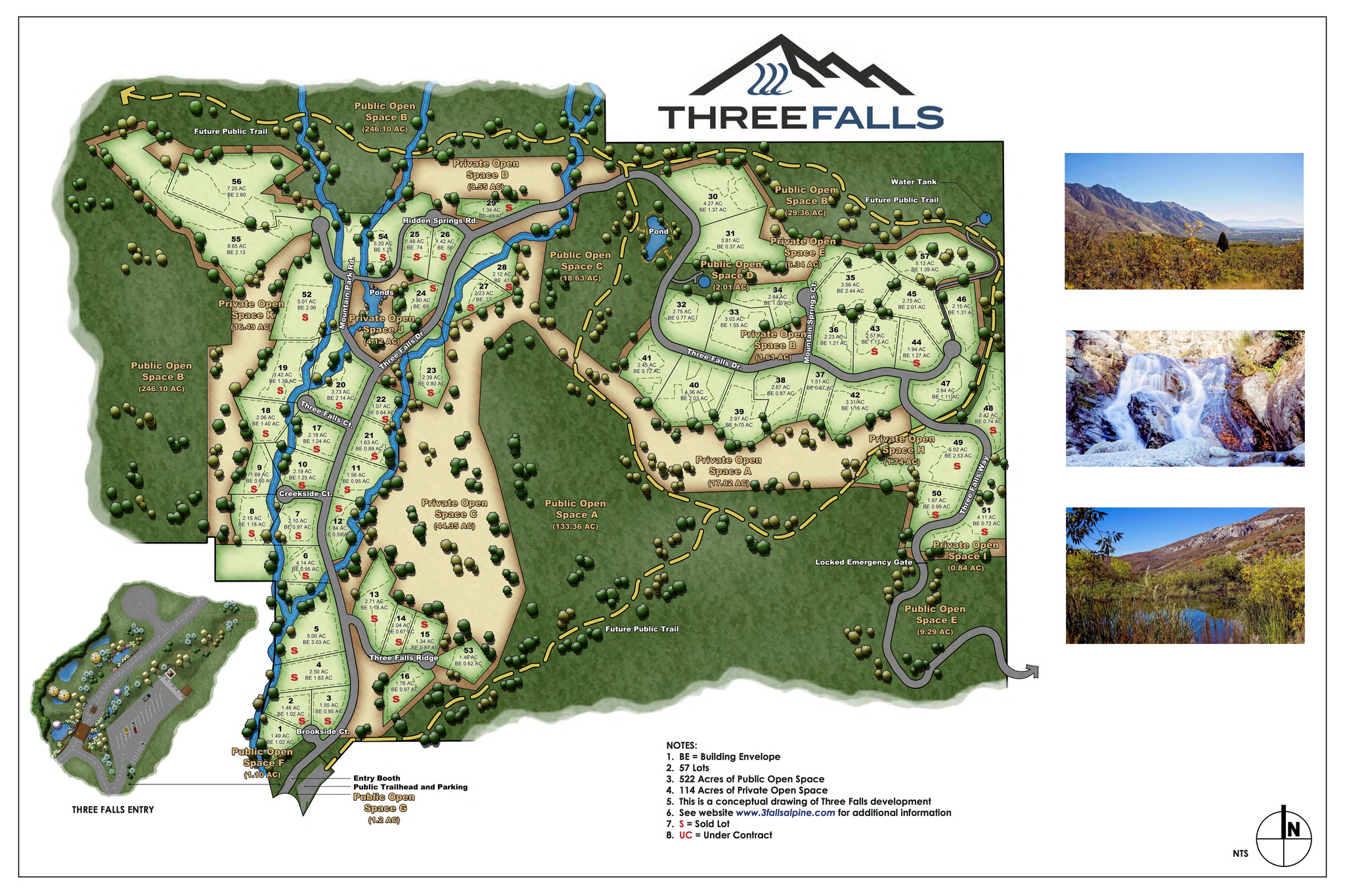 THREE FALLS - Land