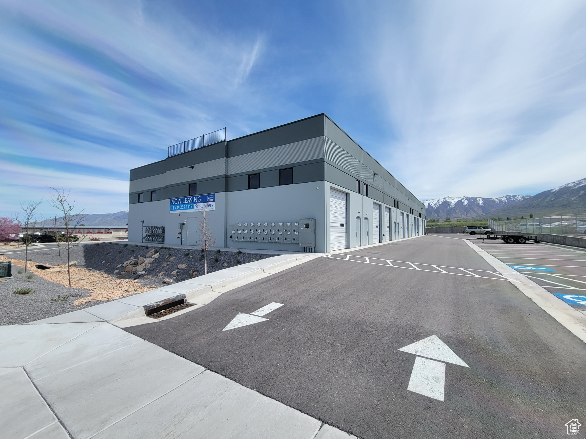 Industrial units with mezzanine, featuring 20' clear height, single-phase power, and a ground-level door. Available now for $1,407 - $1,500/month (*Automotive uses $2,000/month).
