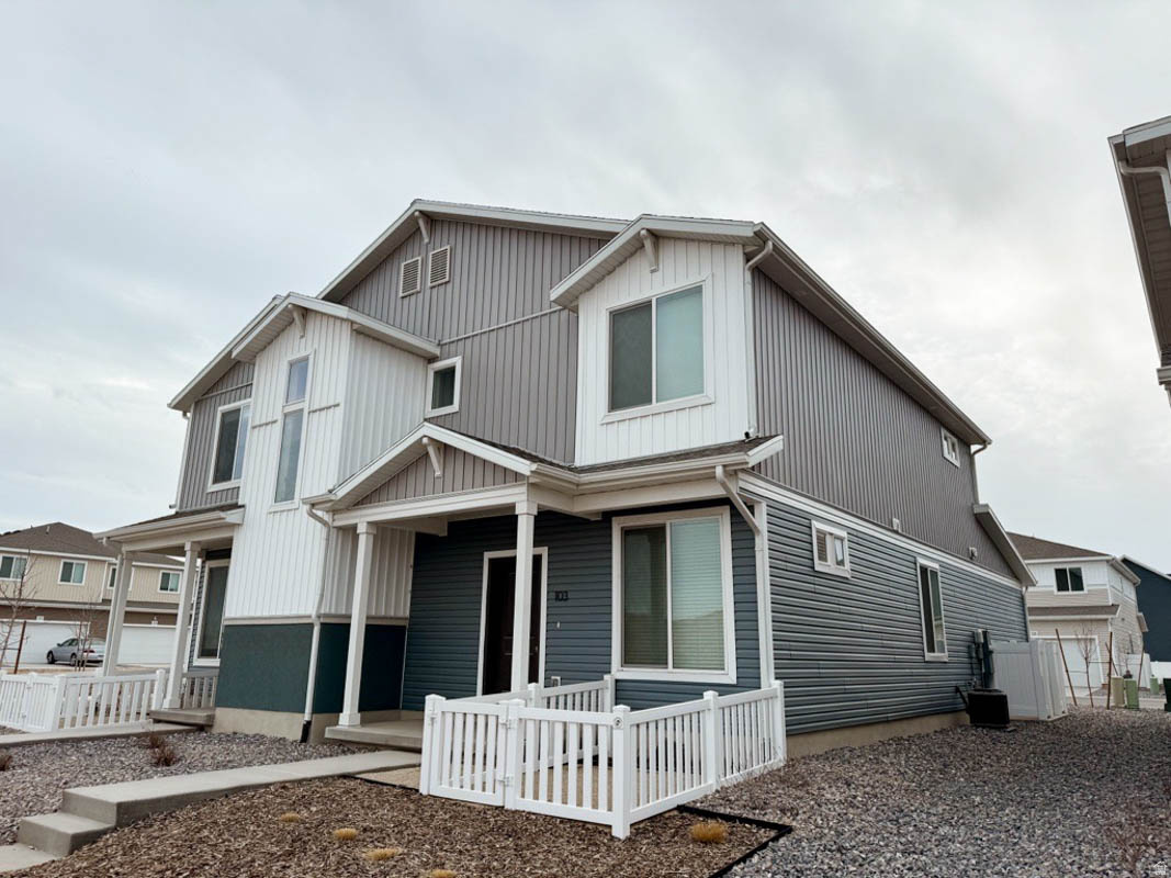 The Crest is a two-story duet home offering 1,294 square feet of efficient, open-concept living space with 3-bedrooms and 2.5 bathrooms. The bright layout features a kitchen with a large island, sleek countertops, and ample pantry storage, while the upstairs bedrooms each include a private bath and walk-in closet. Wander is a family-friendly community on the north shore of Utah Lake, featuring proximity to parks, trails, shopping, and top-rated Alpine School District schools. Located 5 miles from I-15, the neighborhood offers easy access to recreation and entertainment in the Thanksgiving Point area. (Photos are of another home in another community. Crest Homesite 127)