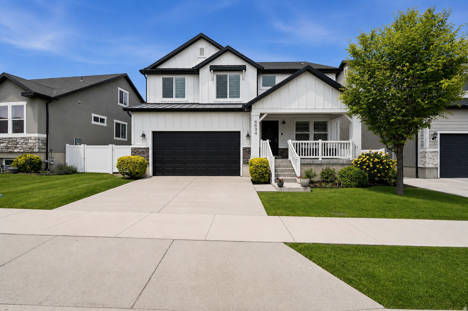 Beautifully upgraded Herriman home with NO HOA! This meticulously maintained home combines timeless style with modern comfort, featuring designer upgrades throughout, beautiful plantation shutters, a water softener, reverse osmosis system, new A/C, and a new tankless water heater. The open-concept main level offers a spacious family room that flows seamlessly into the kitchen, along with a large private office perfect for working from home. Upstairs you'll find four generously sized bedrooms and a spacious loft, providing flexible living space for family, guests, or a second gathering area. The striking white Hardie board exterior offers exceptional curb appeal and durability, while the pride of ownership is evident in every detail. Exceptionally clean, move-in ready, and conveniently located near parks, schools, shopping, and outdoor recreation.
