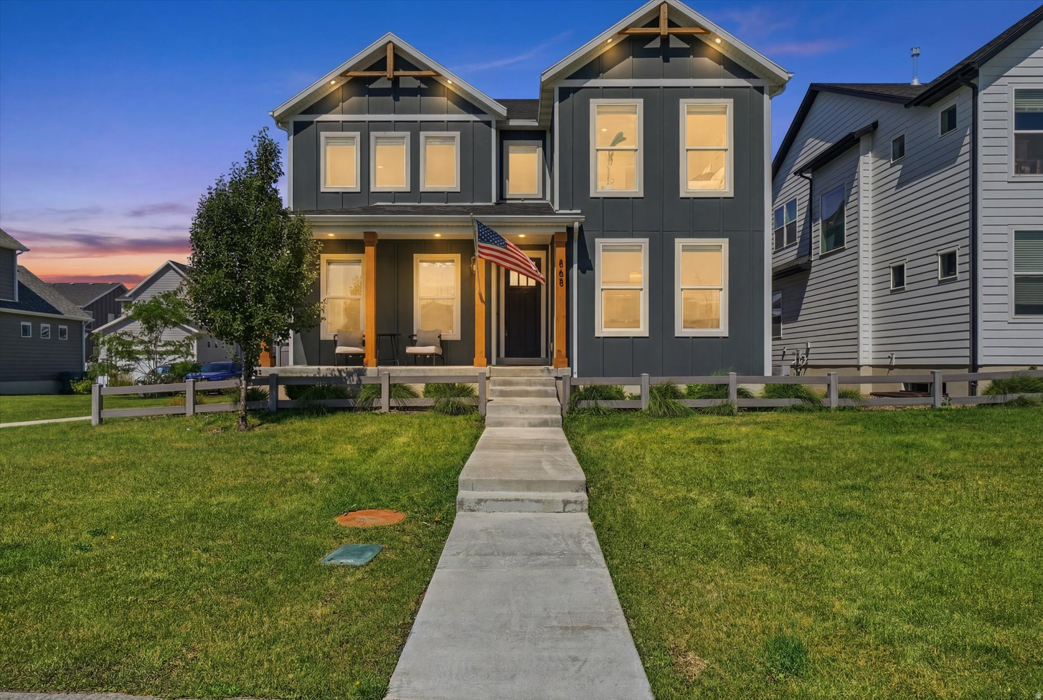 Location, location, location! Welcome to this beautifully maintained 4-bedroom, 3.5-bathroom home in the heart of Layton, where breathtaking front-row views of the Wasatch Mountains meet modern comfort and incredible community amenities. Offering 3,240 square feet of thoughtfully designed living space, this home features two spacious family rooms, giving everyone room to relax, entertain, or gather together. The stunning kitchen is the heart of the home, showcasing gorgeous quartz countertops, durable LVP flooring, and a layout that's perfect for everything from busy weekday meals to hosting family and friends. Loaded with premium upgrades, you'll love the convenience of voice, remote, and app-controlled electric roller shades, a finished theater room complete with a kitchenette and built-in rear surround speakers, a security system, and a finished garage with an epoxy floor. The backyard is even prepped with hot tub hookups, making it easy to create your own private retreat. Step outside and enjoy one of the best locations in the community. Right outside your front door you'll find a walking trail and open green space, with Ellison Park, top-rated schools, shopping, restaurants, and more than 60 miles of biking and walking trails all within walking distance. Guest parking is conveniently located nearby, while the community pool, hot tub, splash pad, and pickleball courts are just steps away. The HOA makes life even easier by covering lawn maintenance, snow removal, and trash service, so you can spend more time enjoying everything this incredible neighborhood has to offer. Homes with this combination of unmatched mountain views, extensive upgrades, incredible amenities, and a prime Layton location rarely come available. Best of all, it's priced to sell. Come experience this exceptional Layton home for yourself-schedule your private showing today before it's gone! Buyer to verify all info.