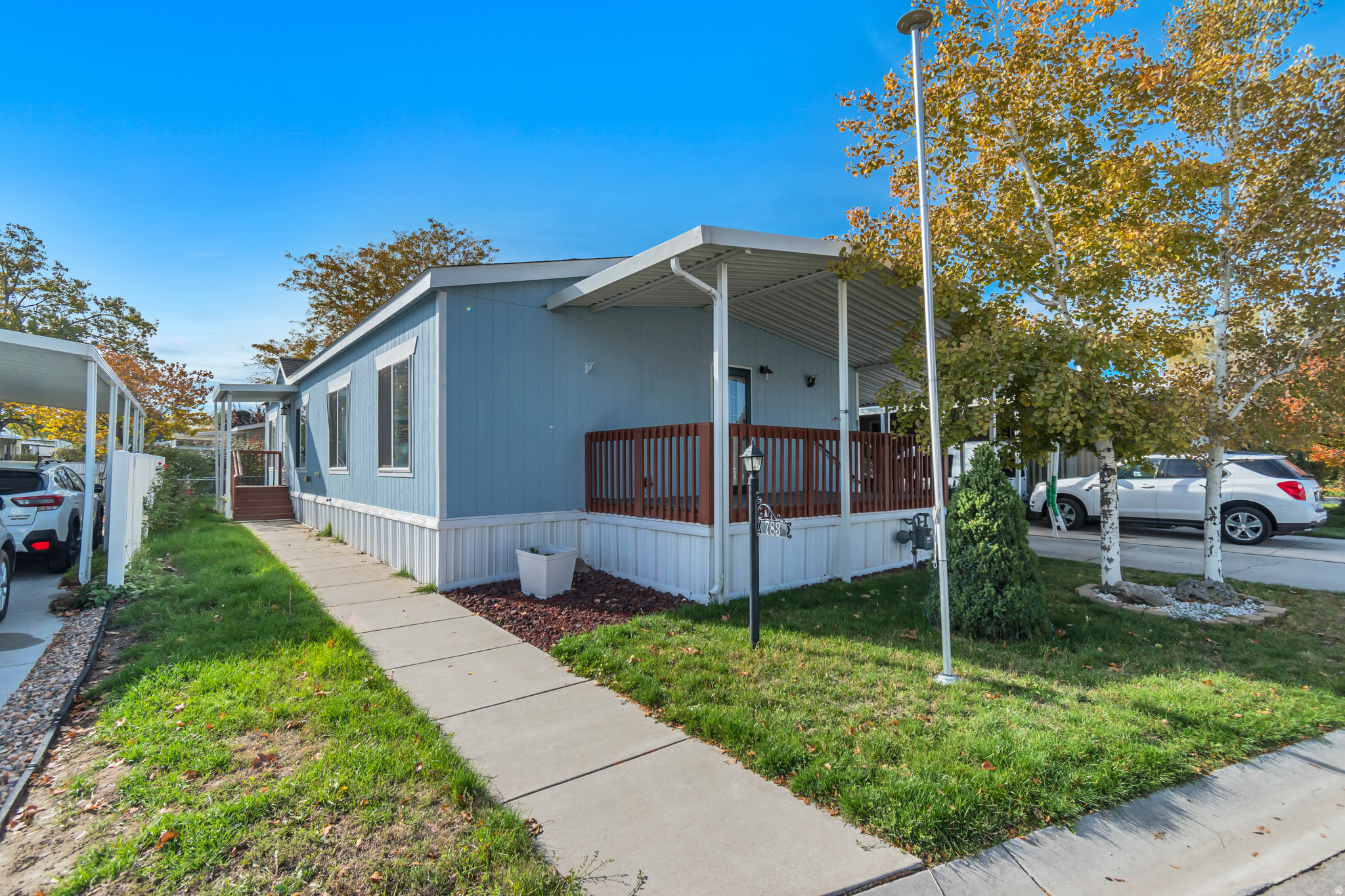 Monte Vista is a quiet, well-kept 55+ community in the heart of the Salt Lake Valley-just minutes from freeway access, shopping, and dining. This 3-bedroom, 2-bath manufactured home has been well cared for and is move-in ready for its next owner. Square footage is an estimate from the manufacturer's plan; buyers are advised to obtain an independent measurement.