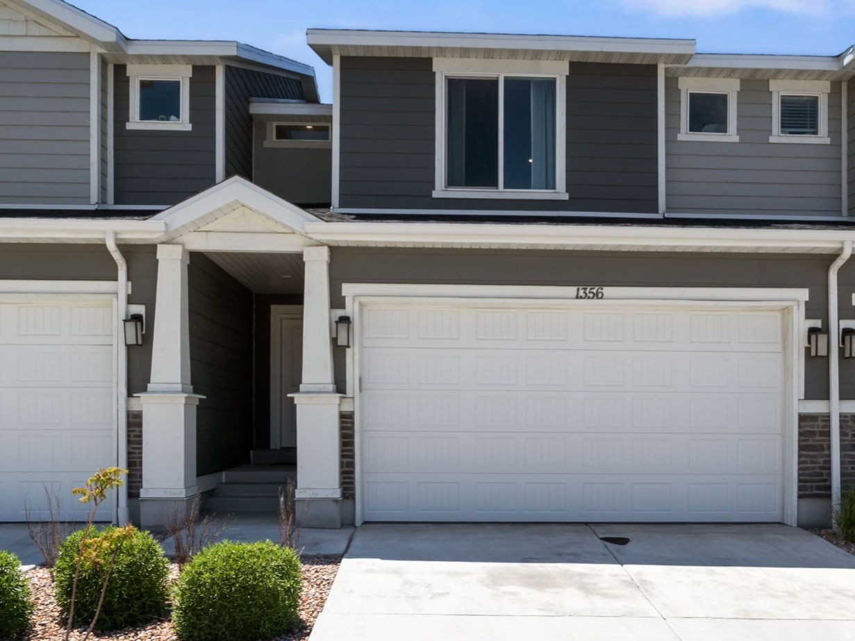 ***OPEN HOUSE - SAT. MAY 30TH - 10-1PM*** Like new built in 2023 with a finished 2 car garage. This townhome has an abundance of natural light, open concept living on the main floor features quartz countertops, large island, designated dining space that opens up to a patio and green space, also features a main floor half bath. Upstairs are 3 bedrooms, a large primary suite with full bath, 2 walk-in closets, laundry, two additional bedrooms and full bath. With over 600 sq. feet in the unfinished basement provides room to grow.  HOA includes a pool, pickle ball courts, playgrounds and pump track! Situated between Highway 89 and Highway 6  this home provides quick access for commuting, shopping, dining and local parks such as Canyon View Park, Adventure Heights all abilities Park, and the Spanish Fork Sports Park. All of these amazing amenities plus gorgeous Maple mountain views surround this beautiful community! Square footage figures are provided as a courtesy estimate only and were obtained from County Records. Buyer is advised to obtain an independent measurement.