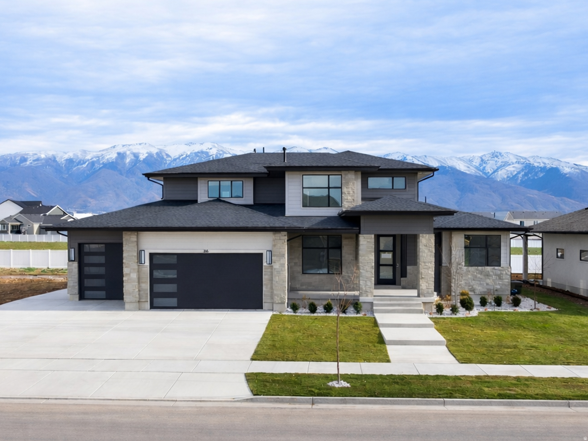 Lot #126 in Symphony Homes newest project, Amber Fields. This beautiful Interlude floor plan comes with luxury appeal. Tons of custom millwork including decorative grid wall in the flex room, a tray ceiling with beams in the primary bedroom, custom mudroom bench with hooks, and a butler's pantry in the kitchen. The great room has a grand two story ceiling, and the covered deck is spacious. The kitchen includes high end appliances. The primary is amazing. Huge primary bath with a large walk in closet with a luxury built in closet system by Closet Butler. This home has a full apartment in the basement with it's own entrance, full kitchen, laundry, two beds and a bath. This home is a must see!