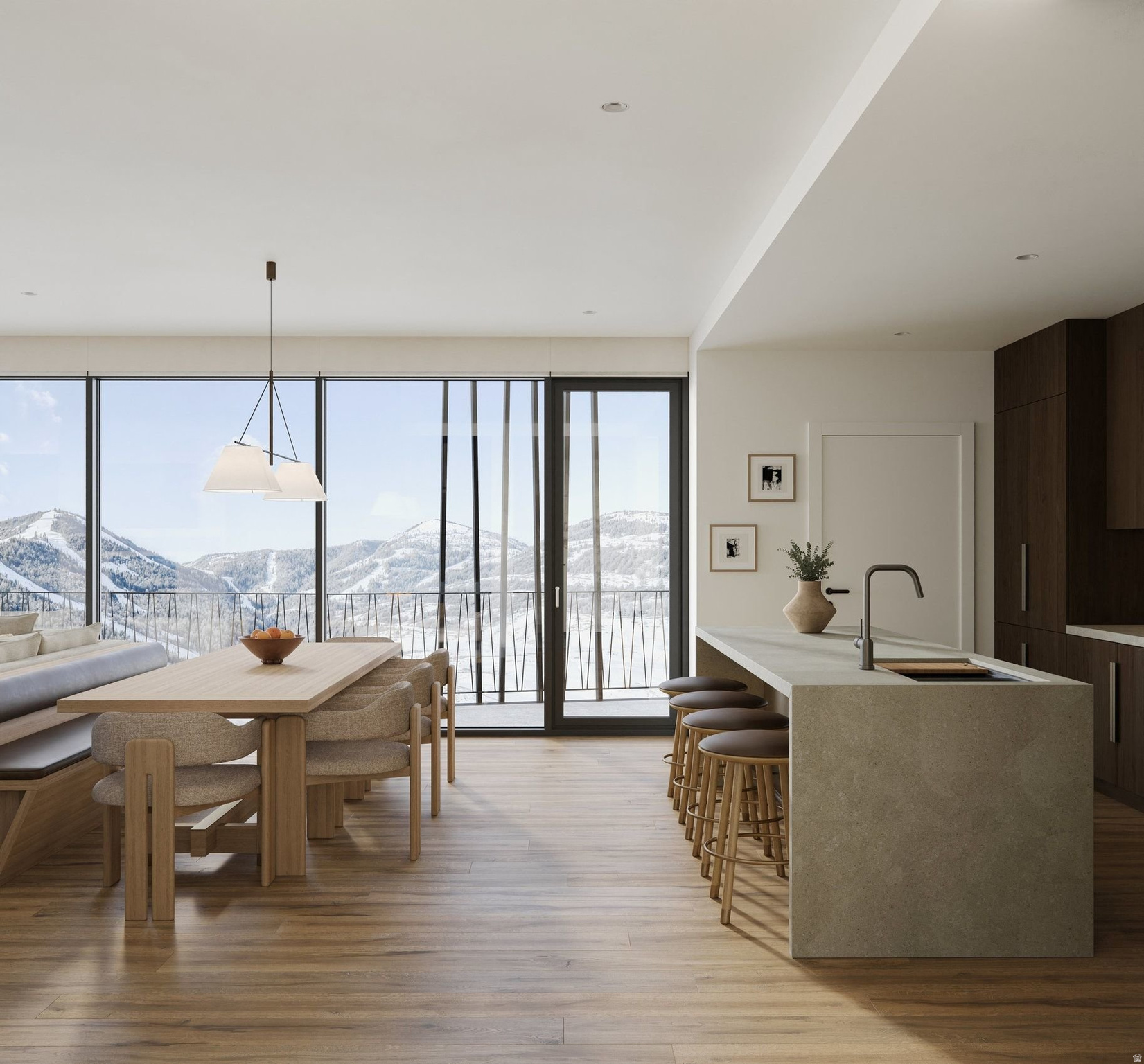 Resting seven stories above the heart of Deer Valley East Village, this residence has exceptional views of magnificent Deer Valley peaks, and the exquisite atmosphere of North America's first luxury alpine village to be built in over 40 years. Please call or visit the website for additional offerings. With refined materials, clean architectural lines, and expansive windows, connecting every room to the rugged beauty and natural charm of the surrounding landscape, Cormont at Deer Valley has been artfully crafted to elevate the experience of mountain living. It has effortless access to world-class skiing, summers at the lake, and the palpable energy of a curated collection of dining and shopping that simply does not exist anywhere today. The residences are complete with subzero appliances, comprehensive furnishings, washer/dryer, and televisions. East Village's 32 restaurants, 42 shops, ice skating ribbon, concert venue, and other entertainment options are sure to impress when you aren't on the slopes or relaxing in your luxurious new home. Cormont owners and guests enjoy additional amenities such as fitness centers, hot tubs, saunas, cold plunges, ski valet, family lounge, fire pits, aprs ski lounge, and more. Be ready to be amazed! See more on Instagram: @cormontdeervalley @deervalleyeastvillage