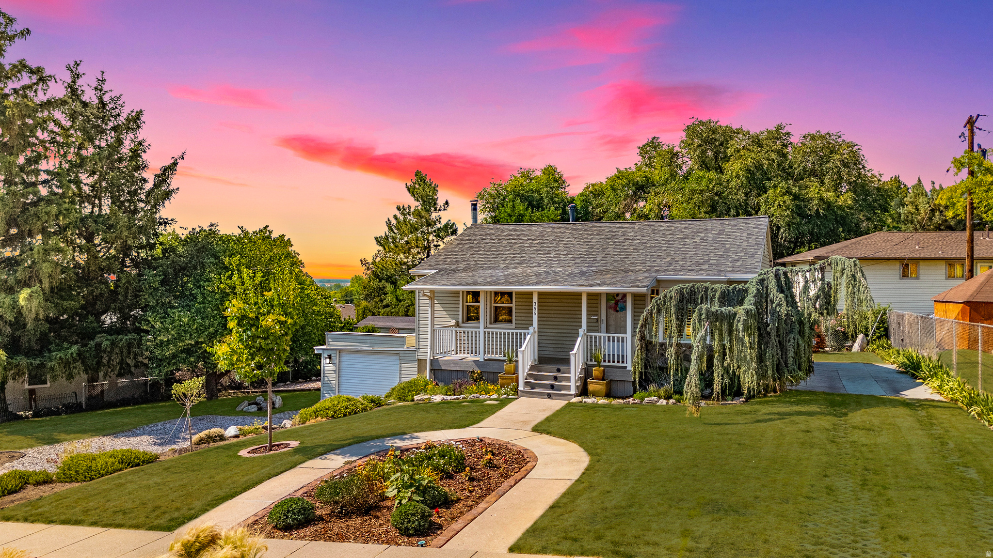 Tucked into one of Centerville's most established neighborhoods, this charming brick rambler offers mountain views, tree-lined streets, and the kind of community that's hard to find. Inside, you'll find hardwood floors, an updated kitchen with stainless steel appliances, and a fully finished basement with a family room, den, and dedicated laundry. Outside, enjoy a covered front porch, open patio, raised garden beds, and a 2-car garage. Within the highly regarded Davis School District. Centerville Elementary, Centerville Jr. High, and Viewmont High. Plumbing was updated around 2006. Furnace and AC were updated in July 2018. Roof was replaced May 2018. New energy efficient windows and Vinyl siding put in July 2010.