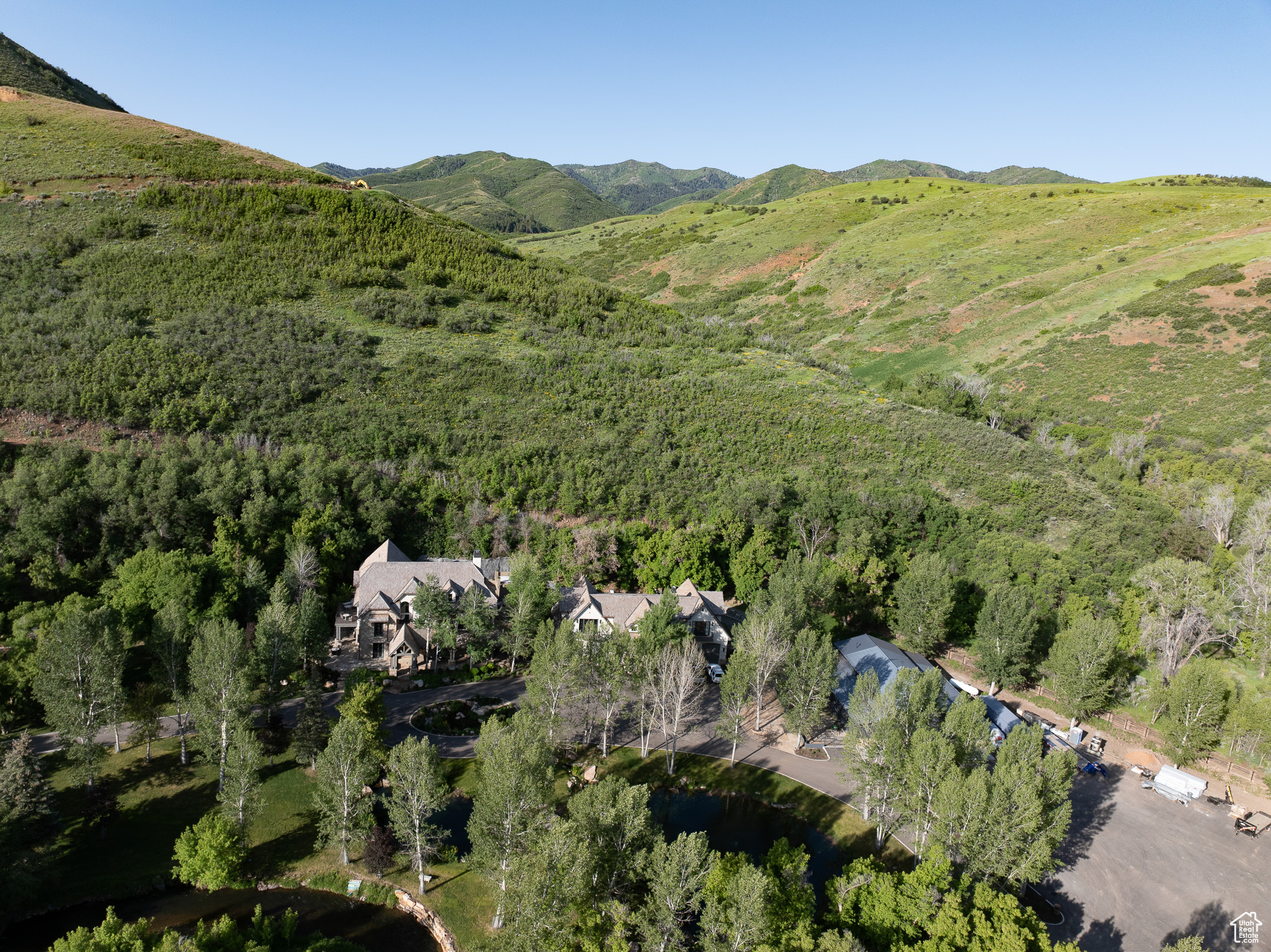 Located 9 miles from Morgan and I-84. Salt Lake is one hour from the front gate; Ogden is 35 minutes, Park City is 45 minutes. Everything is new and all furniture is included. The 'back yard' is approximately 6,348 acres centered on Sheep Creek. Easily accessible back country-lots of trails for a side-by-side or four-wheeler.