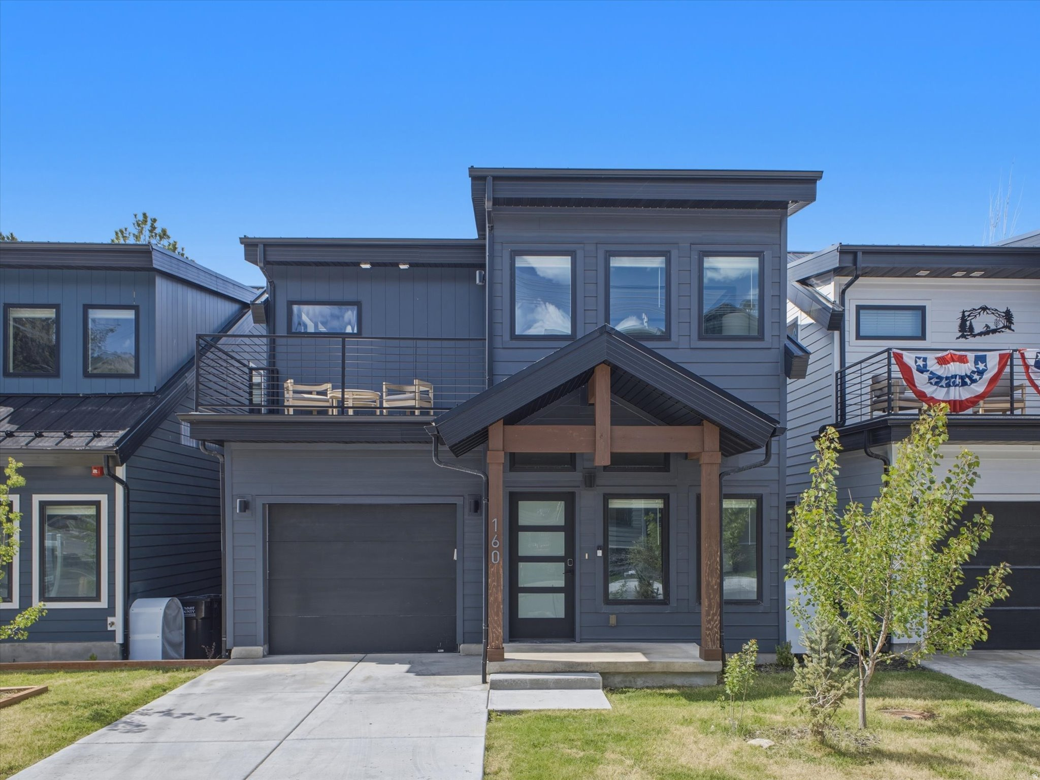Welcome to this stunning two-story contemporary home in Old Town Park City!! This newly built home is being offered fully furnished and located steps away from the base of Park City Mountain Resort, Park City Golf Club, City Park and Historic Main Street. This location is incredible! The home is drenched with natural light, current color schemes, textiles and finishes! LED recessed lighting, window treatments,waterproof LVP flooring, artistic shiplap accents, illuminated floating shelves, counter to ceiling herringbone backsplash, smart home wired, and full fire suppression system to name a few! The kitchen features commercial grade stainless steel appliances, designer cabinetry, and flow for entertaining and direct access to backyard jacuzzi, deck and patio. The upper level has a two ensuites for your own personal oasis with an incredible set up! Offering dual sinks, separate garden tub and shower, walk-in closet, and personal balcony to gaze at the mountains and ski runs! The lower level is fully finished and offers a secondary living room, large bedroom and a full bathroom perfect for a bit of separation. This property is fully landscaped with full-auto sprinklers and horizontal cedar privacy fencing! The garage features an incredible hydraulic car lift for two car parking! This home offers exceptional living in one of Park City's most desirable locations! If you're after the action of world class mountain biking, skiing, hiking, golf, the night life and restaurants look no further!