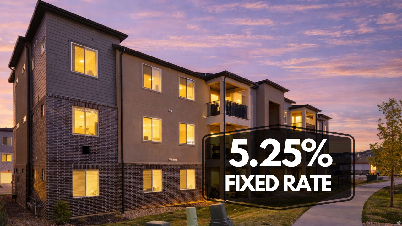 **Ask about our 5.25% fixed interest rate** All condos are not created equally. This unit number is 301 so you get top floor, Vaulted Ceilings, a balcony that overlooks the green space. Quartz countertops, upgraded lighting and stainless steel appliances. Private balcony, single car garage, and full size laundry room set this floor plan apart. This community sits close to Bangerter and Mountain View Highways, Costco, Mountain View shopping center, theater, medical and restaurants. Tucked away in the Mountain View subdivision yet sit across from the gym, pool and clubhouse. Ask to see it today!