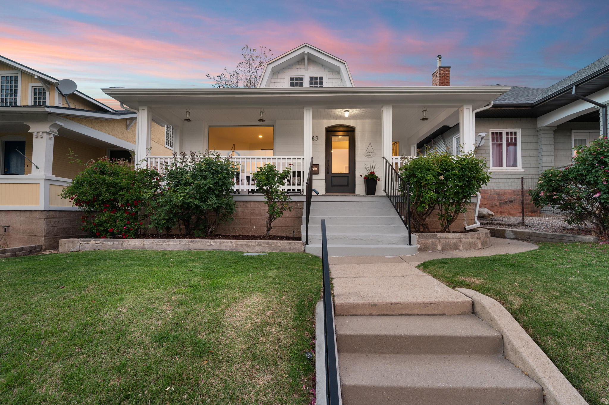 Gorgeous views from this charming & beautifully remodeled bungalow in the highly sought-after Avenues neighborhood. This stunning home blends timeless character with extensive modern updates, offering over 2,100 sq ft of thoughtfully designed living space. The custom chef's kitchen features high-end cabinetry, quartz countertops, & stainless steel appliances. Real oak hardwood flooring flows throughout the main level, creating warmth and elegance in every room. The spacious primary suite is a true retreat with dual walk-in closets, oversized custom shower, and double vanities. The fully finished basement offers impressive ceiling height, a large family room, two generous bedrooms, full bath, and oversized laundry area-perfect for guests, entertaining, or additional living space. Major updates include electrical, plumbing, HVAC, windows, paint, trim, and more, giving the home a nearly brand-new feel while preserving its classic charm. Outside, enjoy mountain and valley views from the inviting front porch or relax year-round on the covered back patio. The lifetime metal roof, secure detached garage w/ extra height, off-street parking pad, mature landscaping, and expandable attic space add even more value and flexibility. Located just minutes from hiking and biking trails, downtown dining, and world-class ski resorts, this exceptional Avenues property offers the perfect combination of location, lifestyle, and luxury.